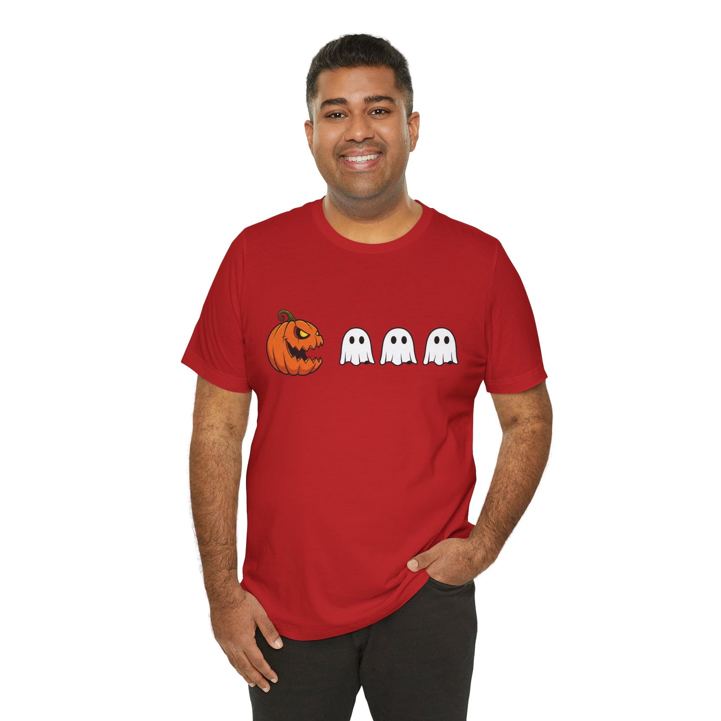 Pumpkin Pac-Man Shirt, Halloween Arcade Tee, Pumpkin Chase Ghosts Tee, Retro Gaming Halloween, Spooky Season Shirt, Vintage Game Pumpkin Top