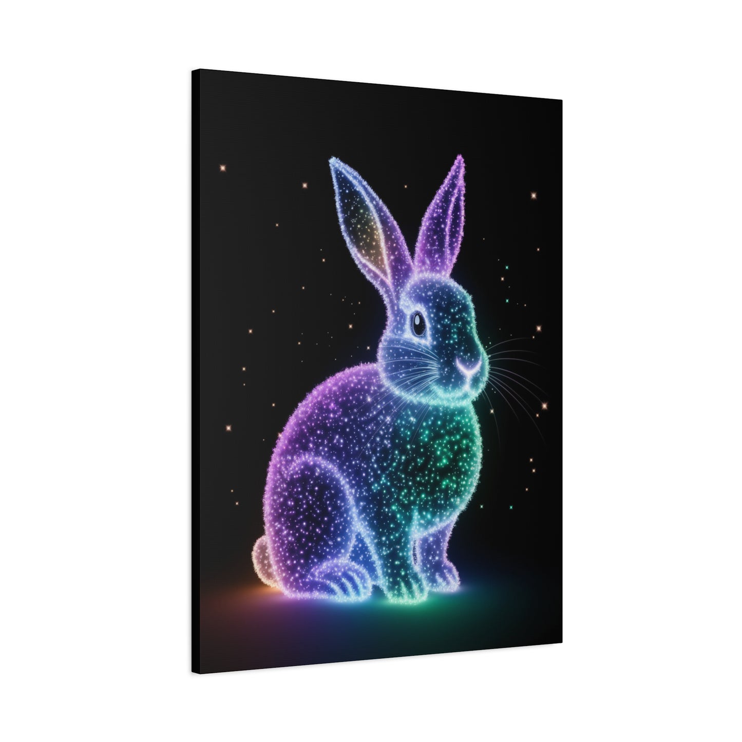 Easter Canvas Bioluminescent Bunny Decor Easter Bunny Art Easter Decor