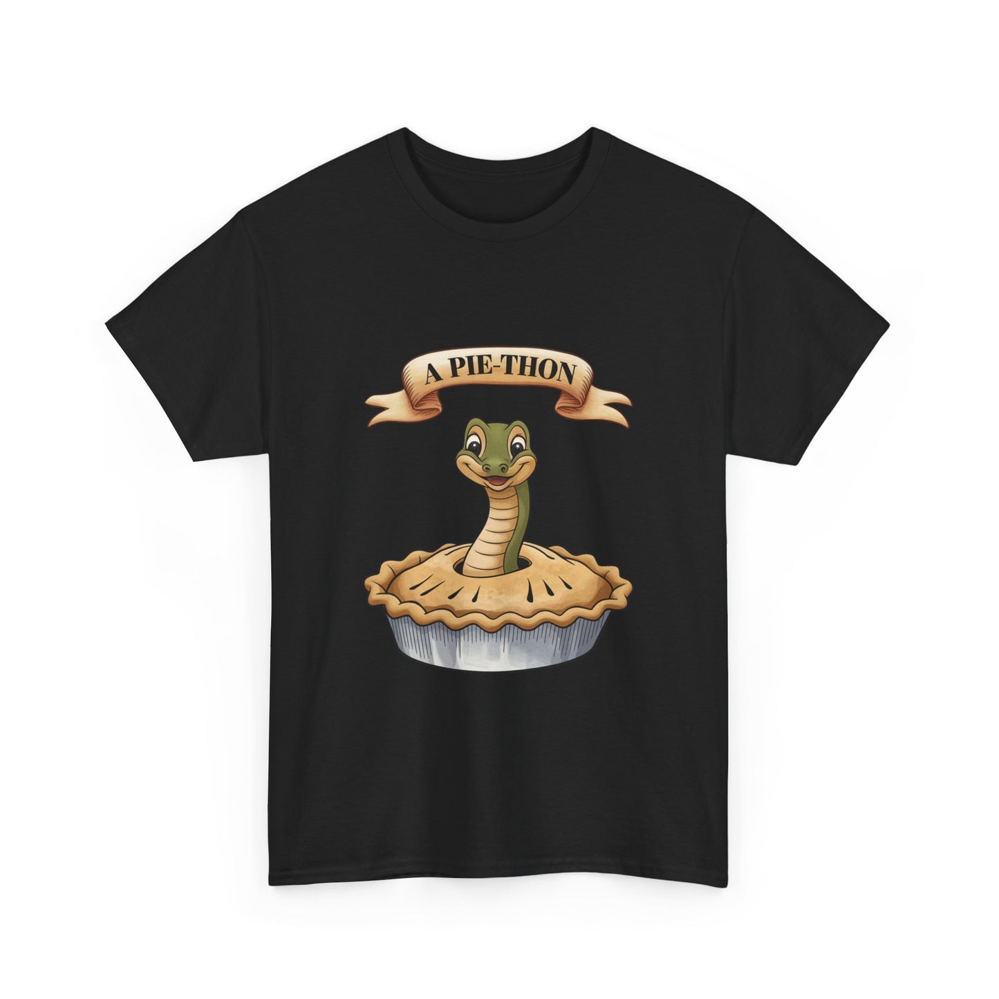 A Pie-Thon Funny Snake Pun Shirt – Cute Animal Joke T-Shirt – Quirky Graphic Tee for Pun Lovers, Reptile Fans, and Unique Gift Ideas