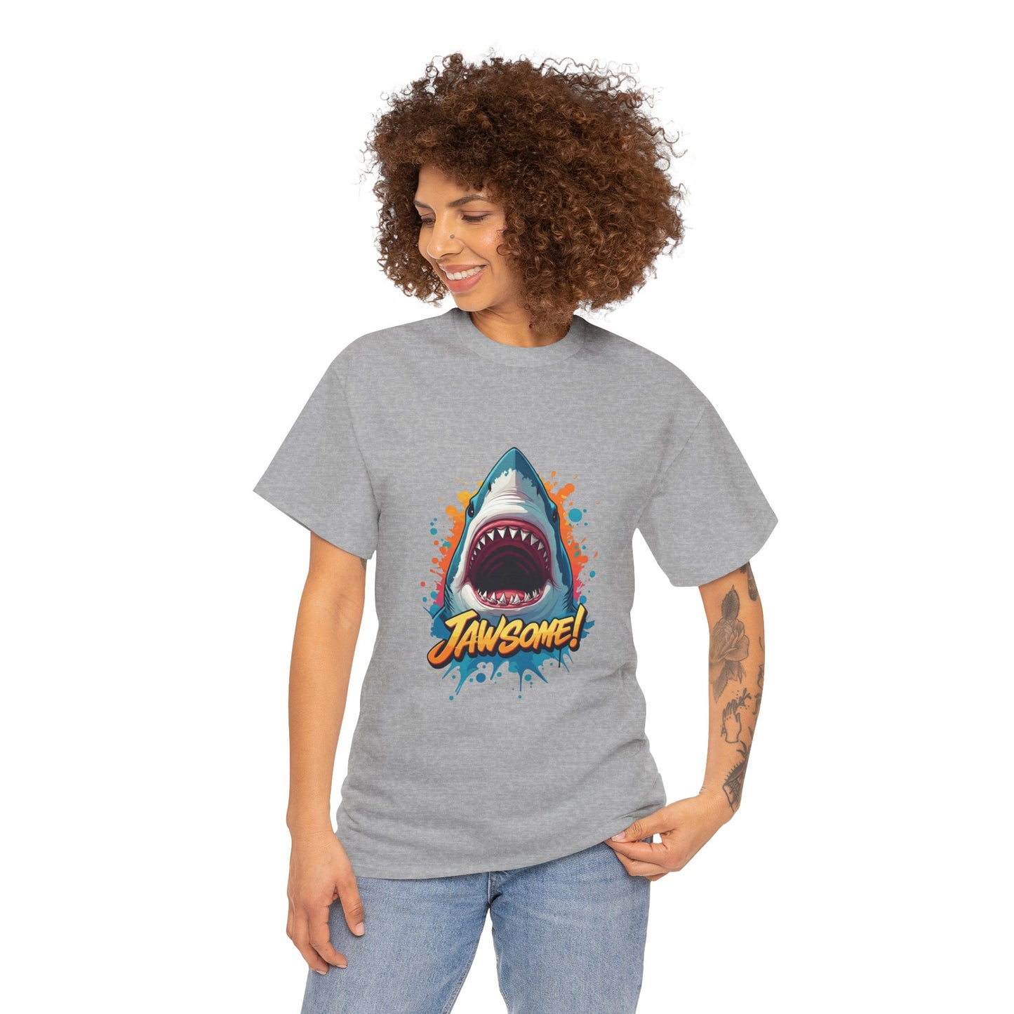Jawsome Shark Graphic Tee | Fun Ocean Shark T-Shirt, Summer Beach Shirt, Shark Lover Gift, Trending Shark Week Apparel, Cute Marine Life Tee