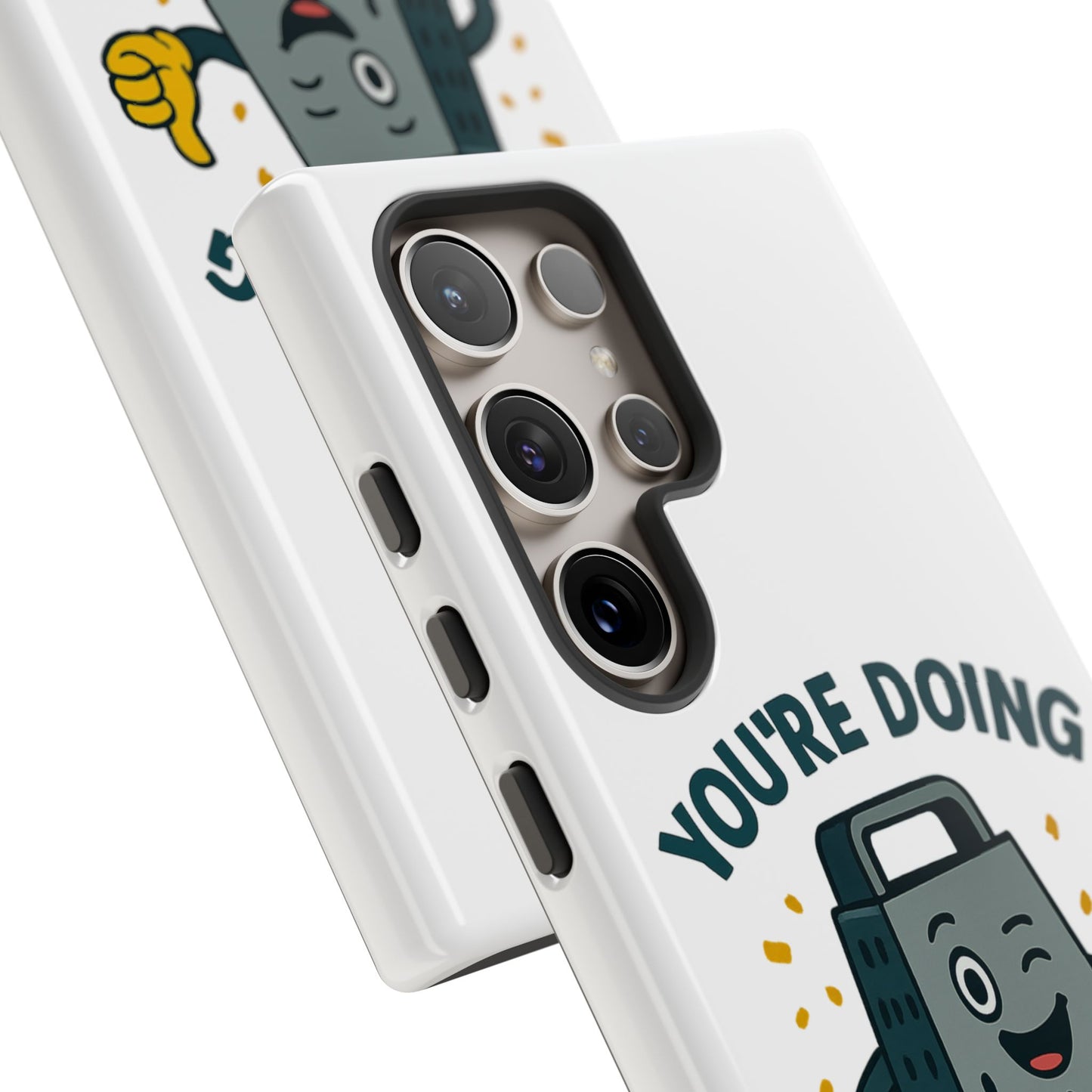 Samsung Tough Case - 'You're Doing Grate' Cheese Grater Design Phone Case for Chefs Foodie Accessory