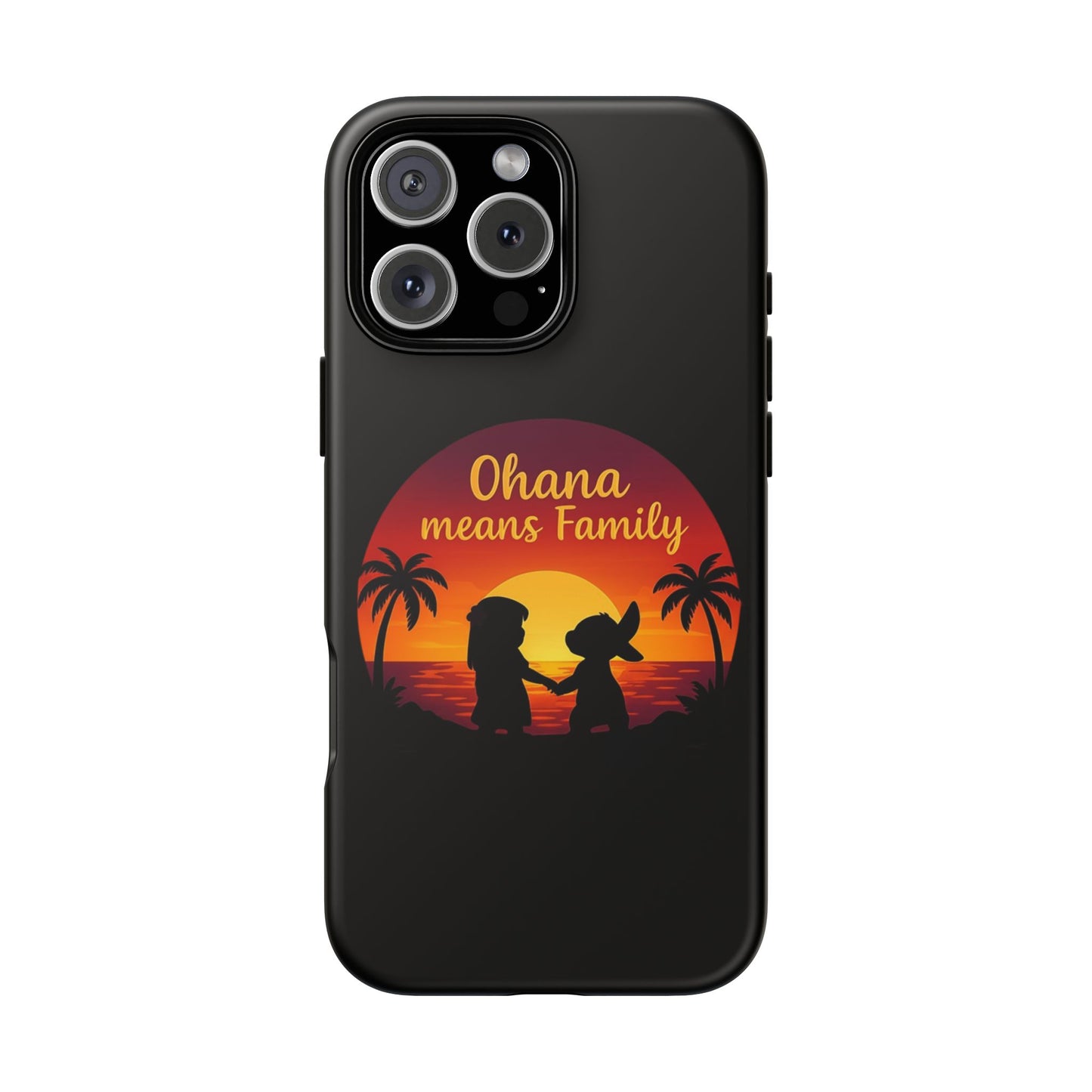 Ohana Means Family iPhone Case ā Lilo and Stitch-Inspired Cover ā Cute Tropical Gift ā Protective iPhone Case