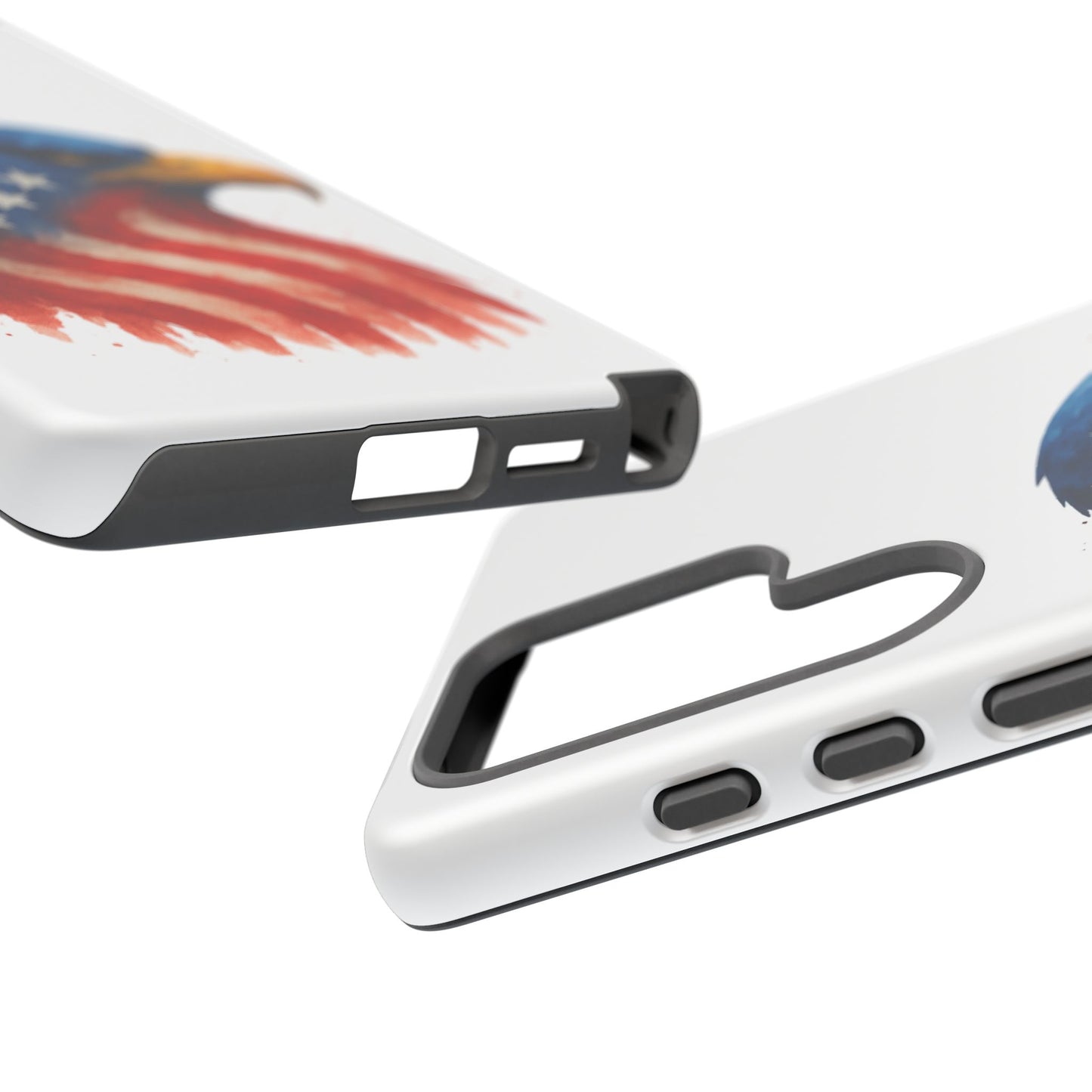 Patriotic Eagle Samsung Case - USA Flag Rugged Tough Cover, Dual-Layer Protection, Veteran and 4th of July Gift Galaxy Series