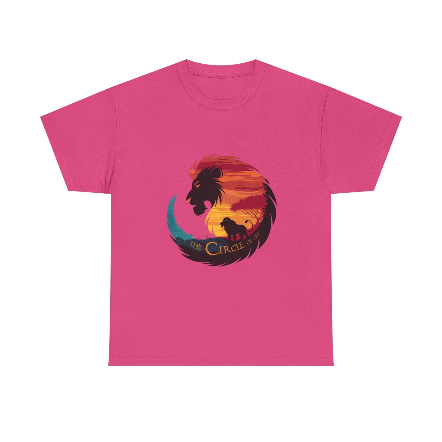The Circle of Life Lion Shirt – Sunset Safari Wildlife Graphic Tee – Inspirational Nature T-Shirt for Animal Lovers & Adventure Fans