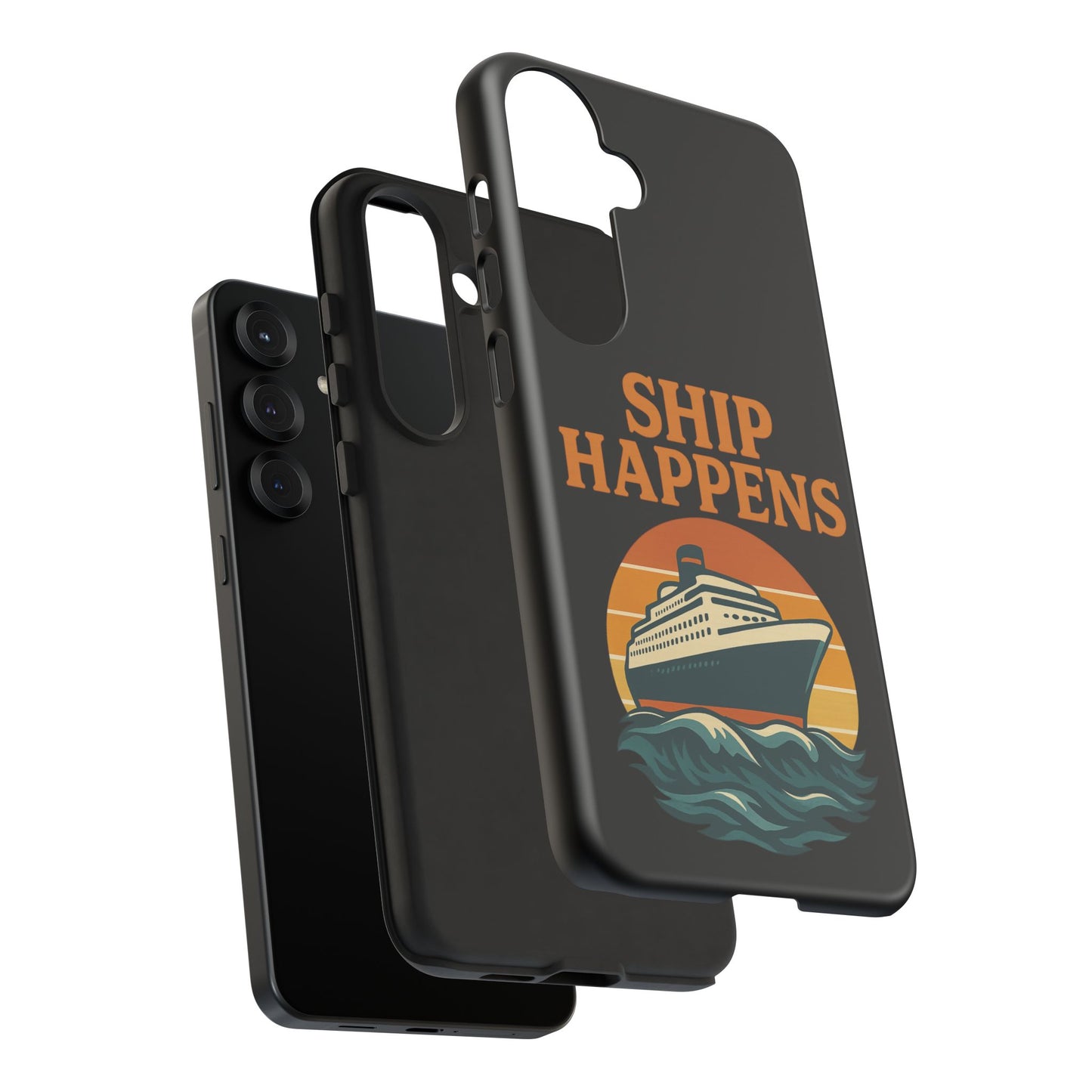 Samsung Case - Ship Happens Sunset Cruise Ship Nautical Phone Case Travel Accessory Gift for Travel Lovers Cruise Case