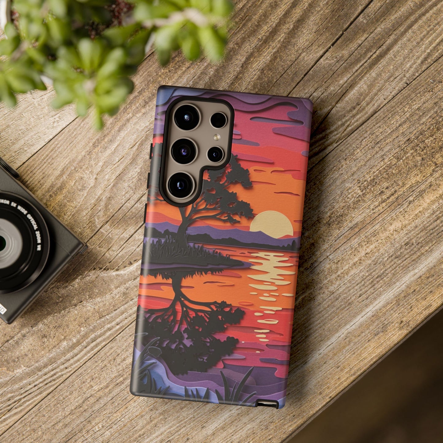 Samsung Galaxy Case - Colorful Paper Art Sunset