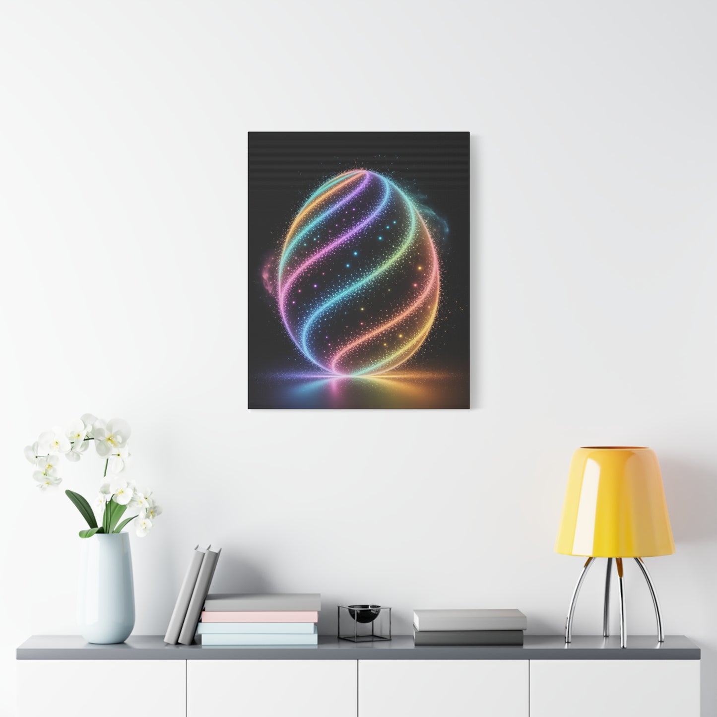 Colorful Swirl Canvas Art Easter Egg Art Easter Canvas Easter Decor