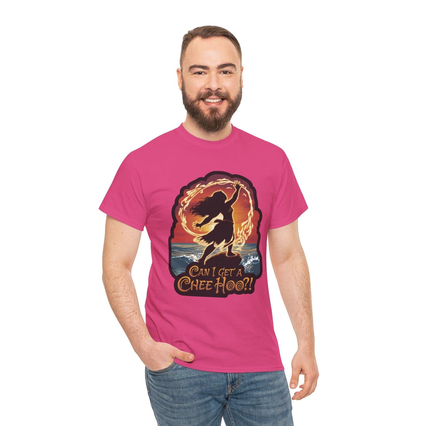 Can I Get a Chee Hoo Shirt – Hawaiian Island Vibes Tee – Hula Dancer Sunset Graphic T-Shirt – Polynesian Luau Party Unisex Top