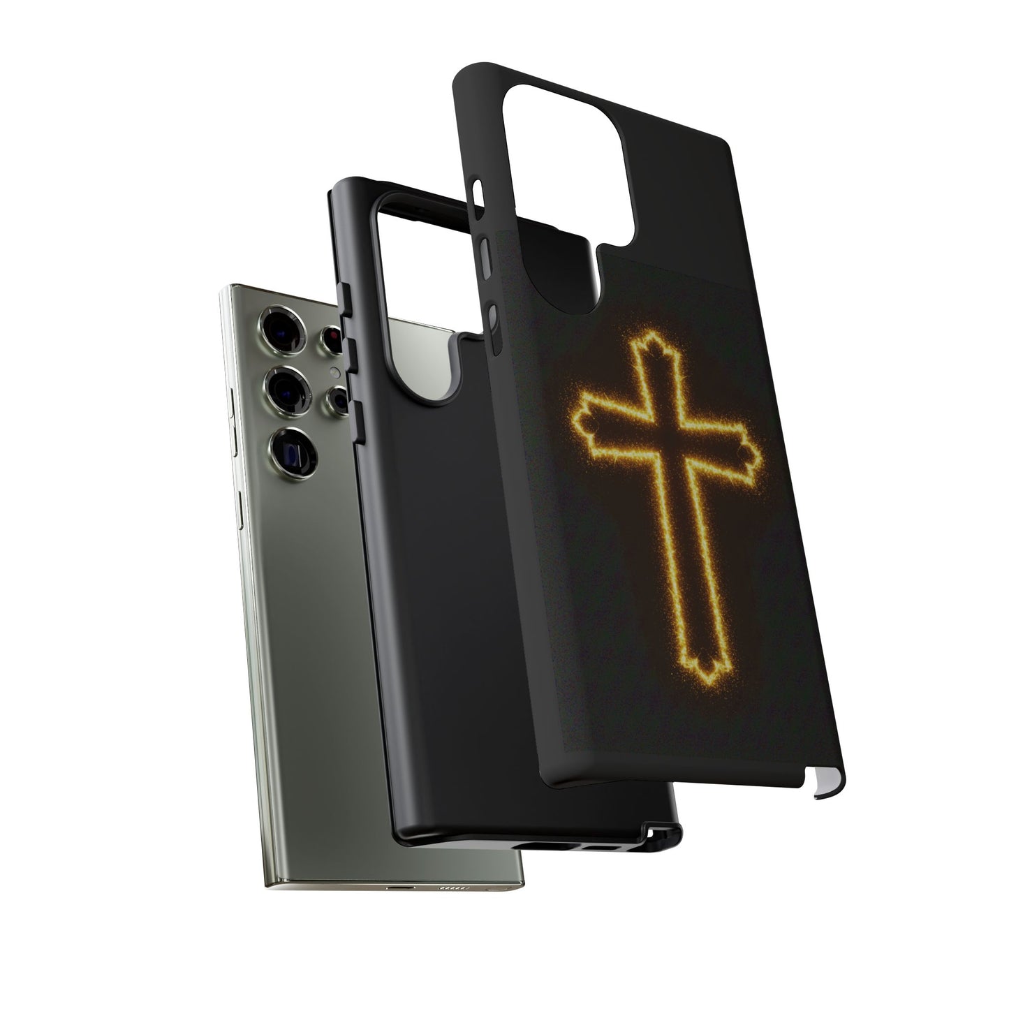 Glow-in-the-Dark Cross Samsung Phone Case - Tough Samsung Cases for Faithful Protection