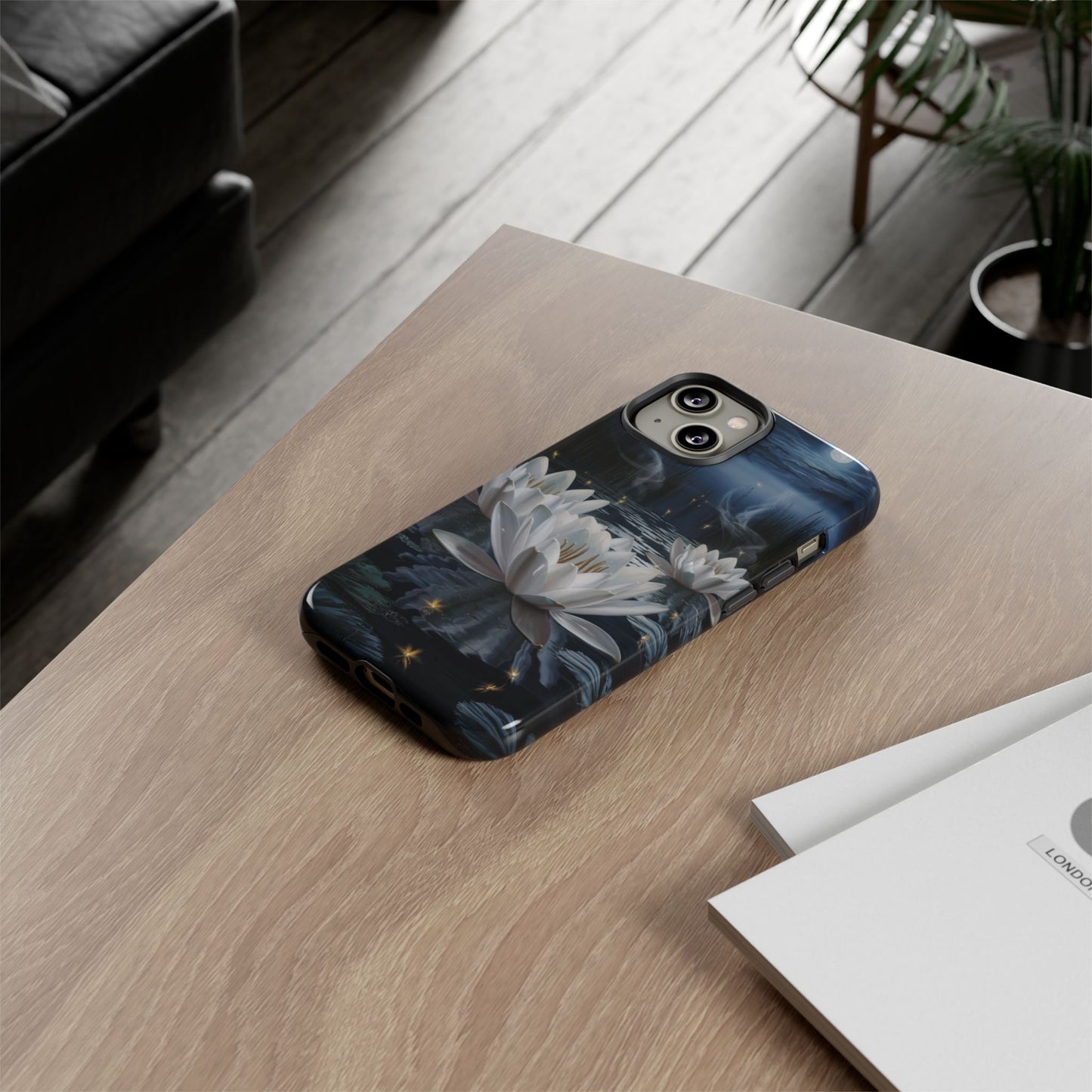 iPhone Case - Water Lilies Moonlight Design