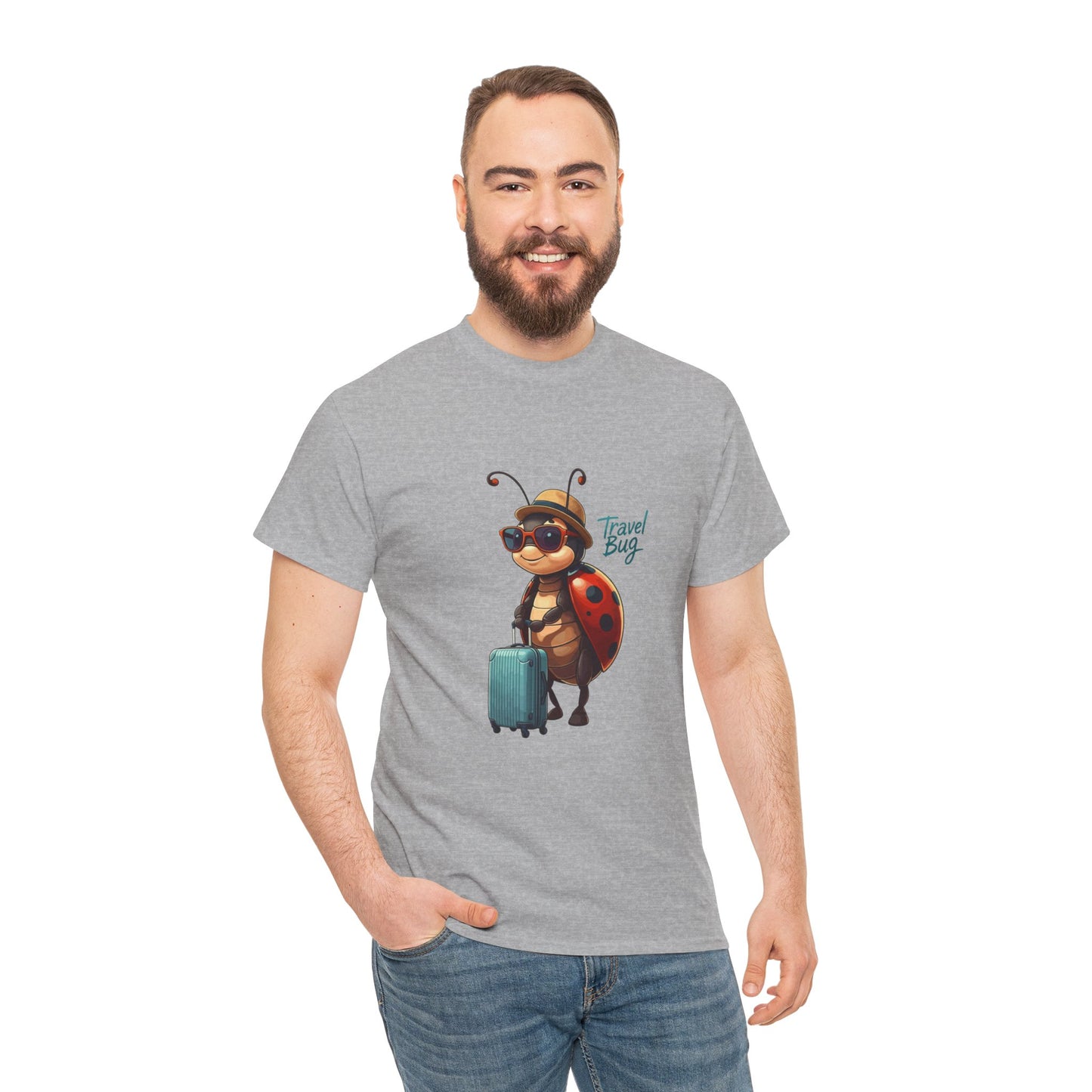 Travel Bug T-Shirt – Cute Ladybug Travel Tee | Funny Wanderlust Shirt for Travel Lovers | Unisex Graphic Tee Gift for Adventurers