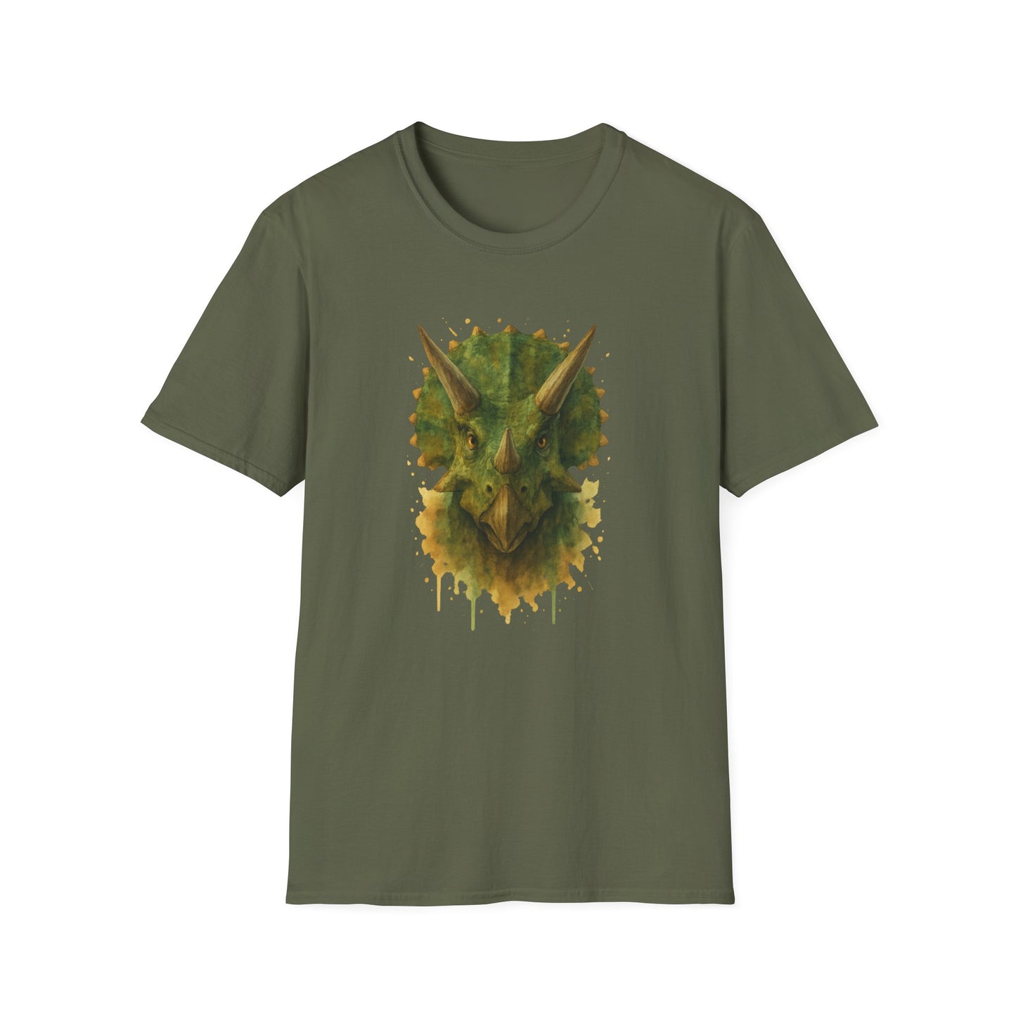 Watercolor Triceratops Dinosaur Shirt | Prehistoric Dino Tee for Women Men and Kids | Unique Gift, Nature Lover T-Shirt