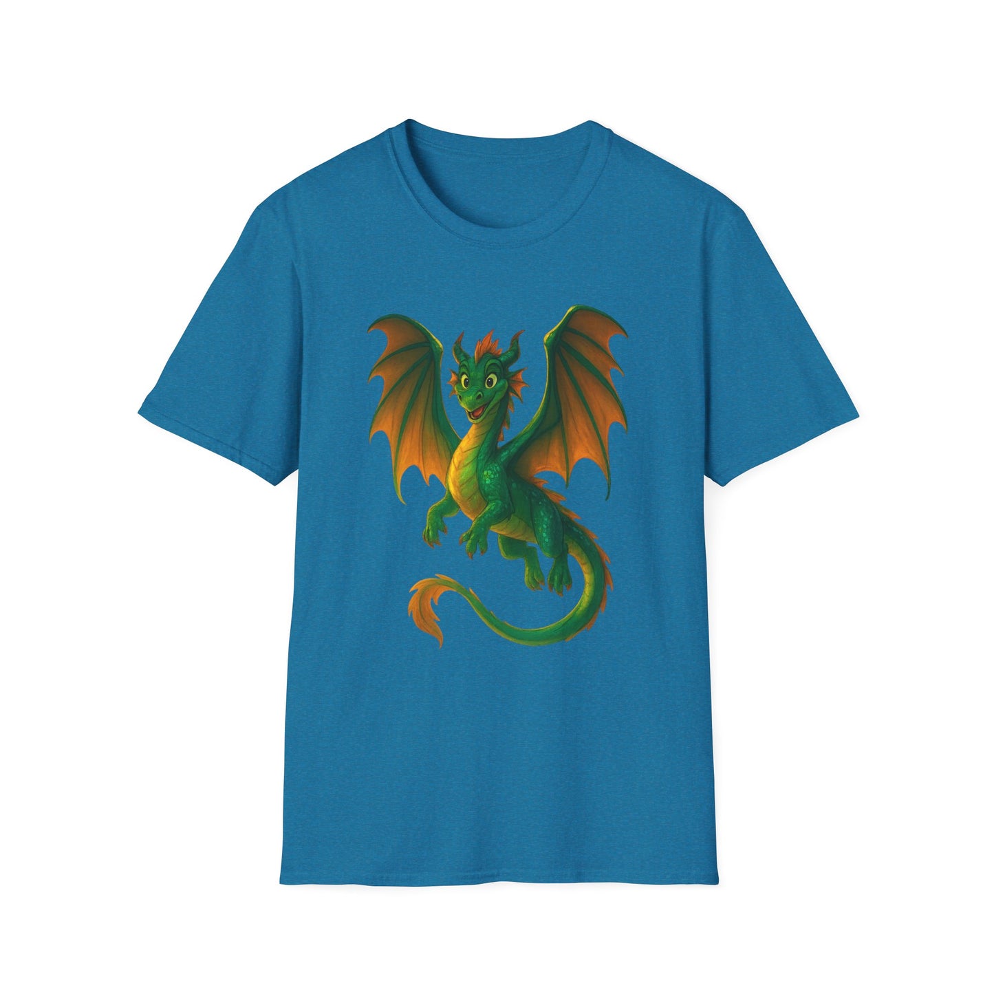 Green Dragon Fantasy T-Shirt | Unisex Mythical Creature Tee | DnD Gamer Gift | Cool Dragon Shirt | Magic RPG Nerdy Graphic Tee
