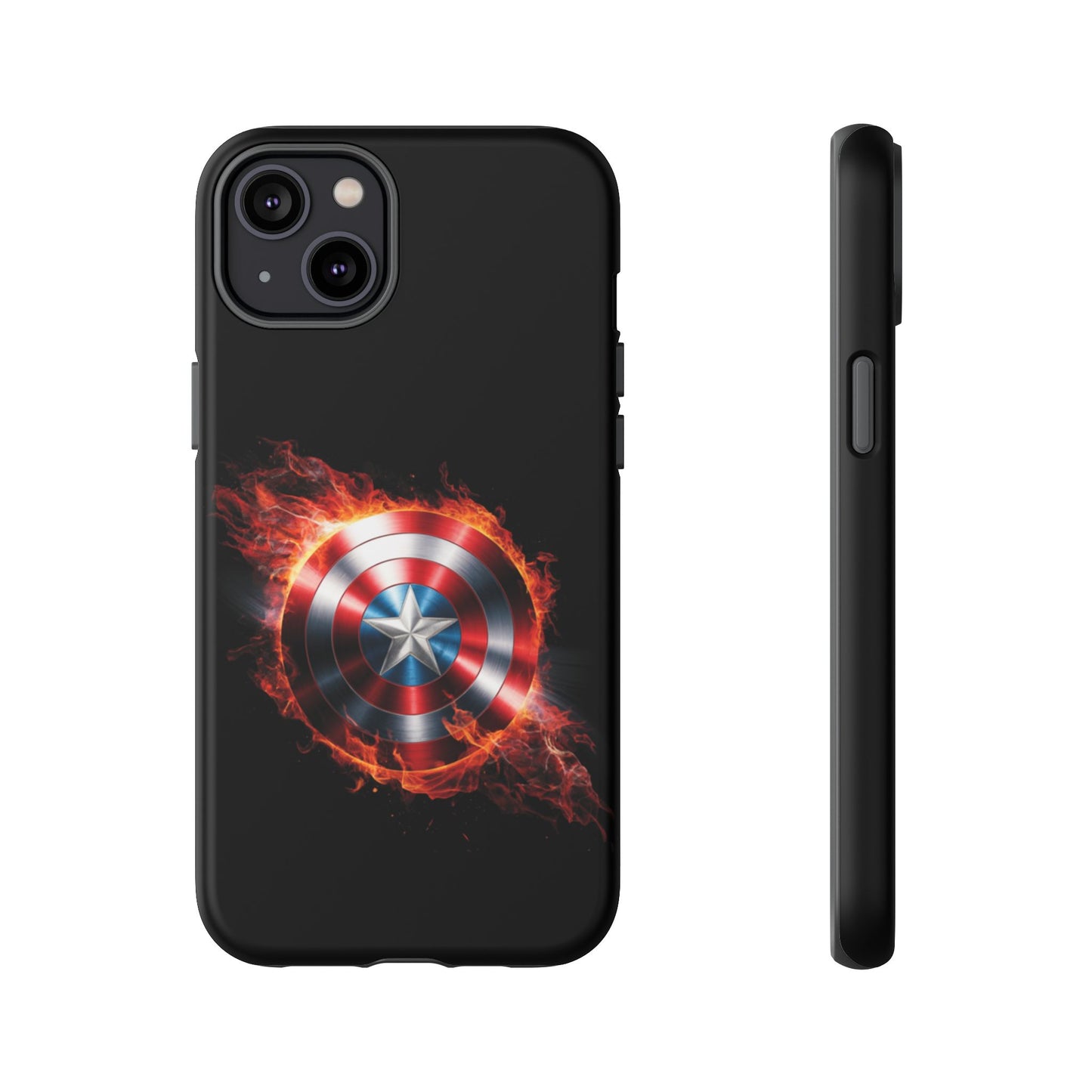 iPhone Case - Captain America Shield in Flames