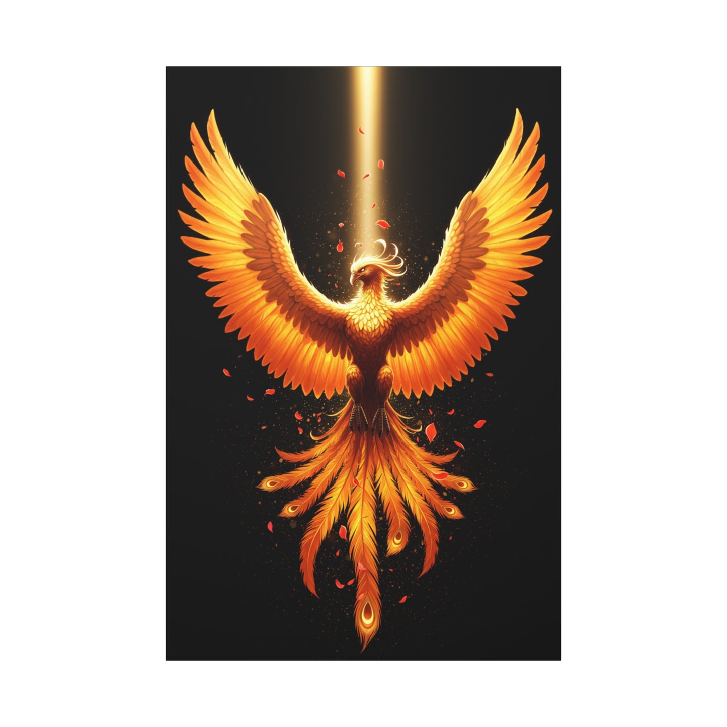 Phoenix Canvas Firebird Art Fire Bird Decor Modern Home Decor Legendary Bird Art