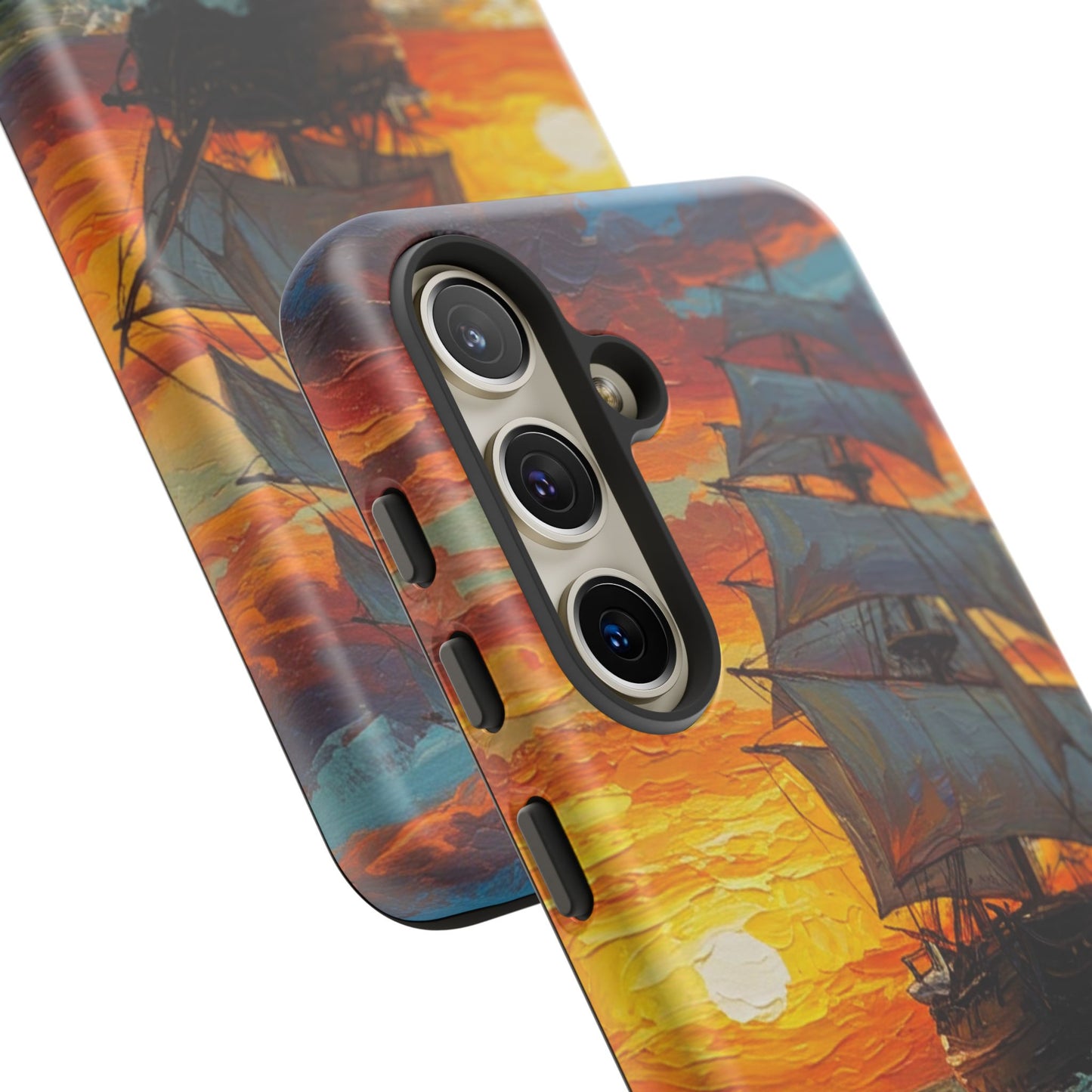 Samsung Galaxy Case - Ship Sailing at Sunset Design