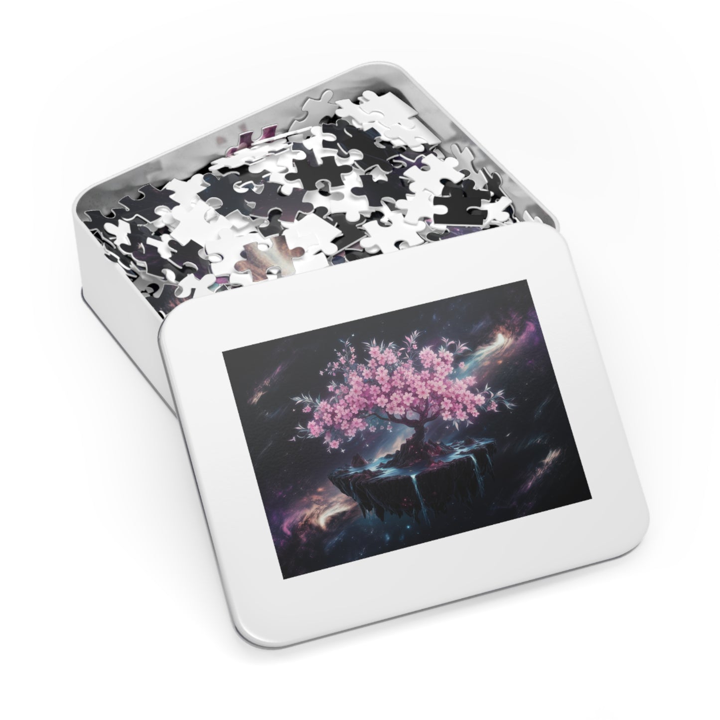 Puzzle Tin - Cherry Blossom Tree in Space