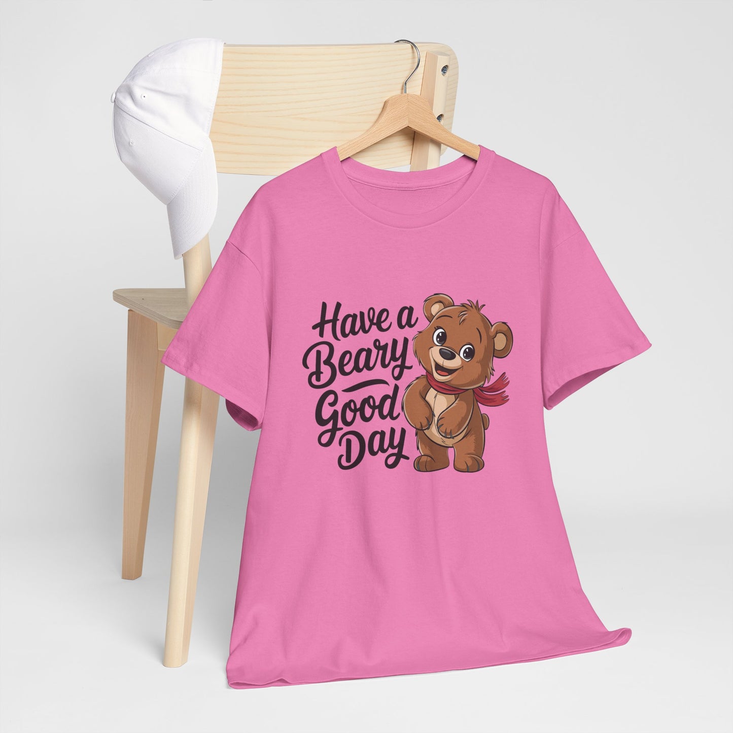 Have a Beary Good Day T-Shirt – Cute Bear Graphic Tee, Punny Animal Shirt, Funny Animal Lover Gift, Happy Positive Vibes Graphic T-Shirt