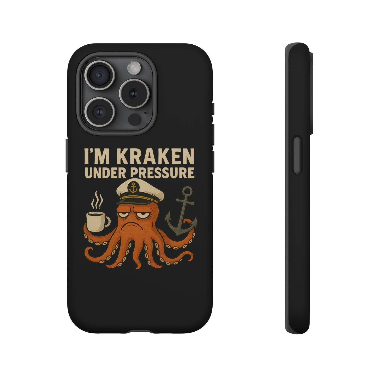 iPhone Case Stressed Octopus 'I'm Kraken Under Pressure' Nautical Phone Case Beach iPhone Case Ocean Themed Case