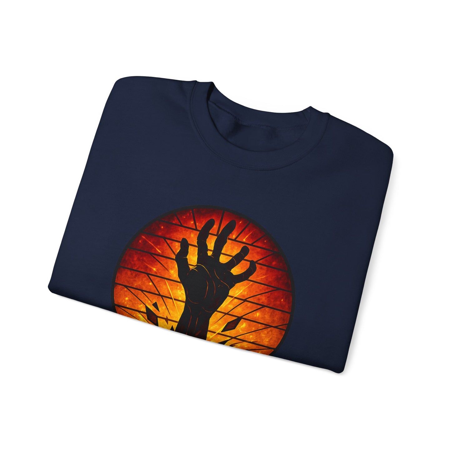 Zombie Hand Sweatshirt, Creepy Rising Hand Crewneck, Halloween Graveyard Sweatshirt, Spooky Hand Emerging, Gothic Horror Sweater