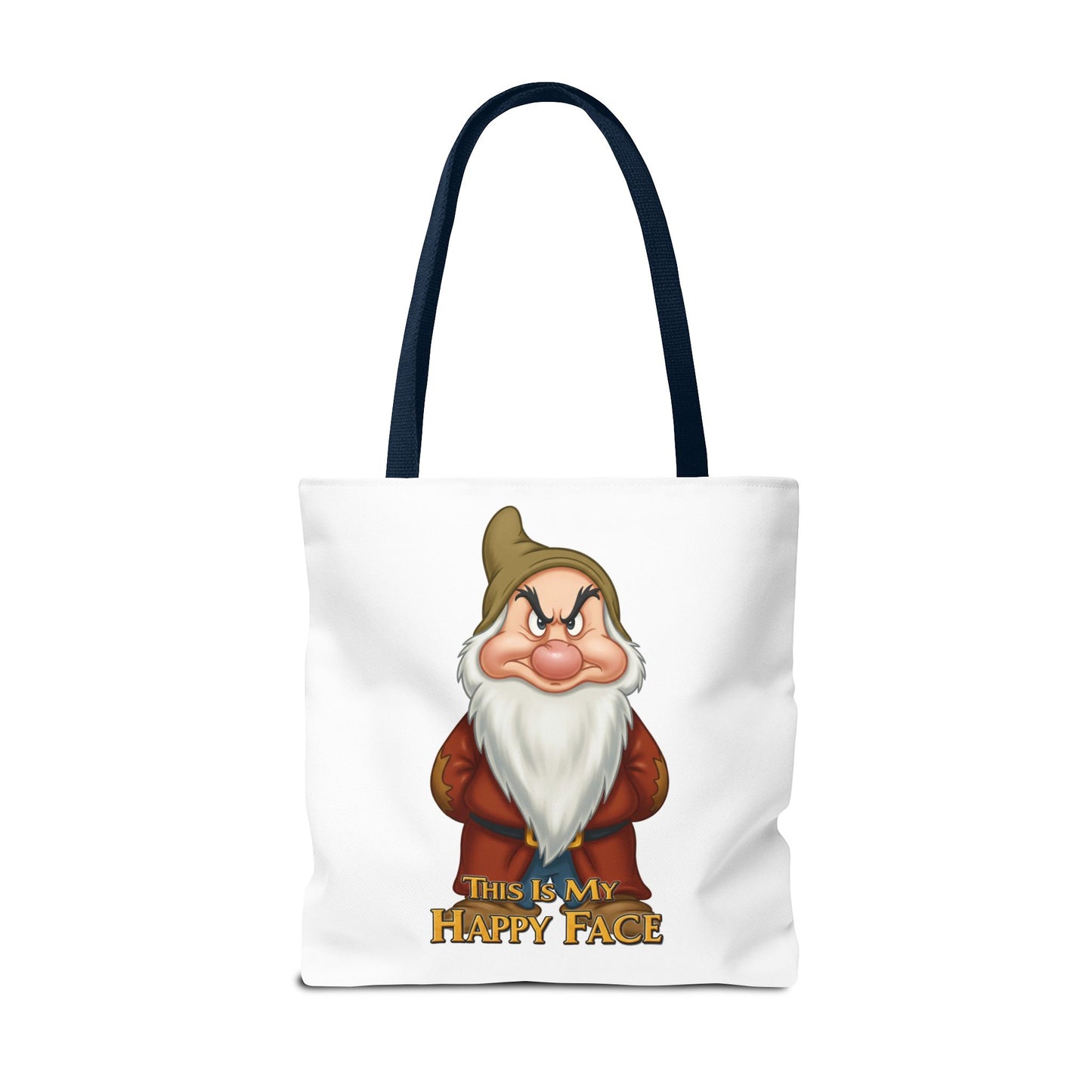 Grumpy Dwarf Tote Bag - "This Is My Happy Face"