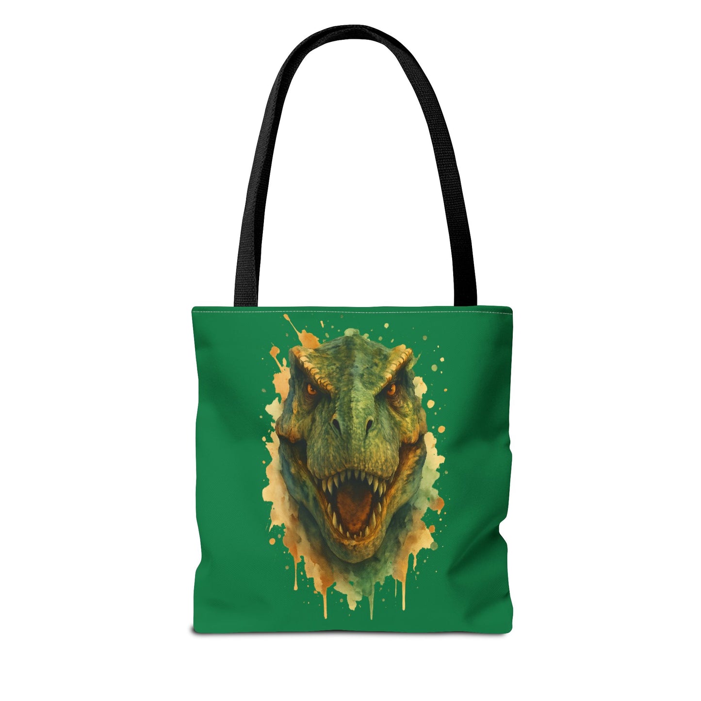 Watercolor T-Rex Tote Bag - Eco Canvas Dino Shopper, Dinosaur Lover Gift, Book Bag, Reusable Grocery Tote - Aesthetic Paleontology Art