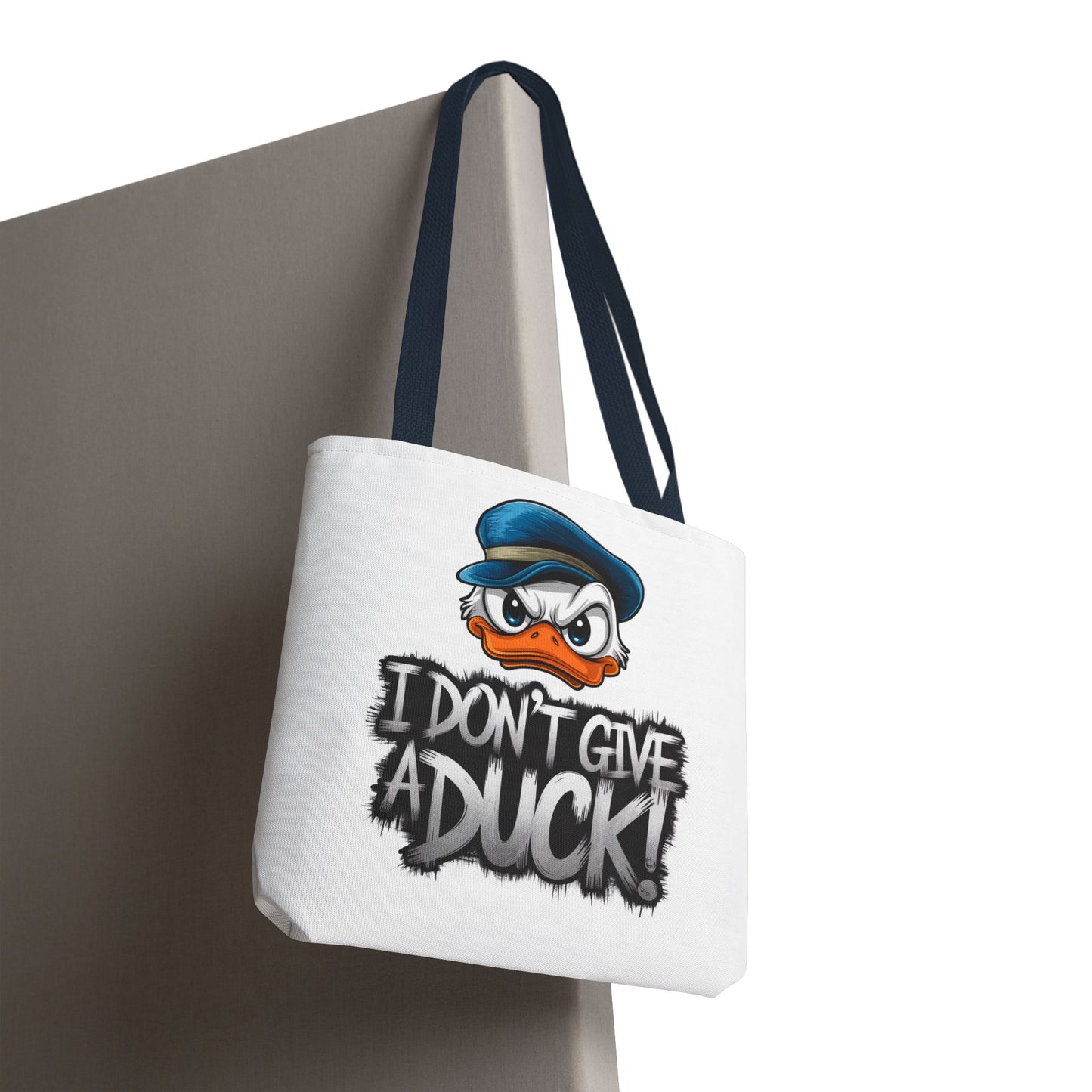 Funny Grumpy Duck Tote Bag | I Don’t Give A Duck Canvas Tote | Eco Reusable Cotton Gift Tote | Cute Animal Humor Market Bag