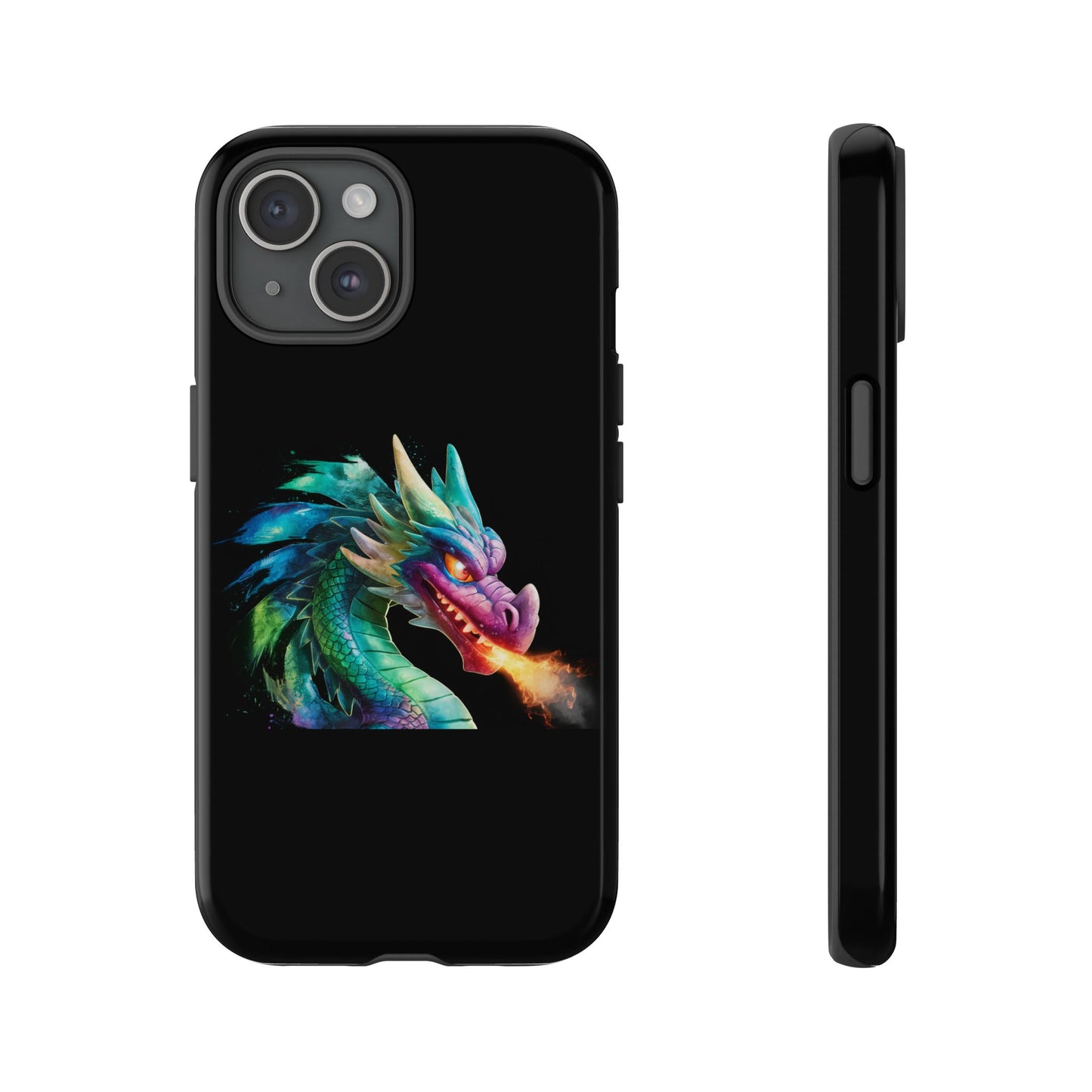 Dragon iPhone Case - Fantasy Fire-Breathing Art Protective Cover - Bookish Dark Academia Aesthetic Gift for Teens and Adults