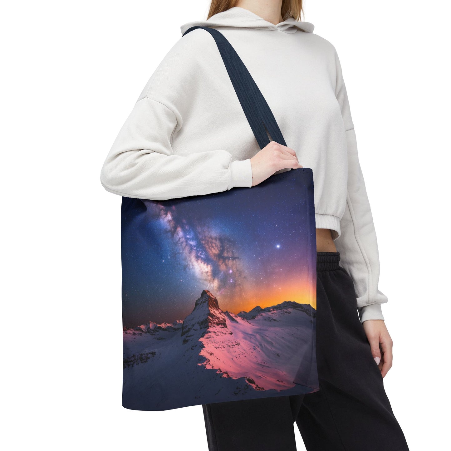 Stunning Mountain Galaxy Tote Bag - Nature Lover's Eco-Friendly Bag
