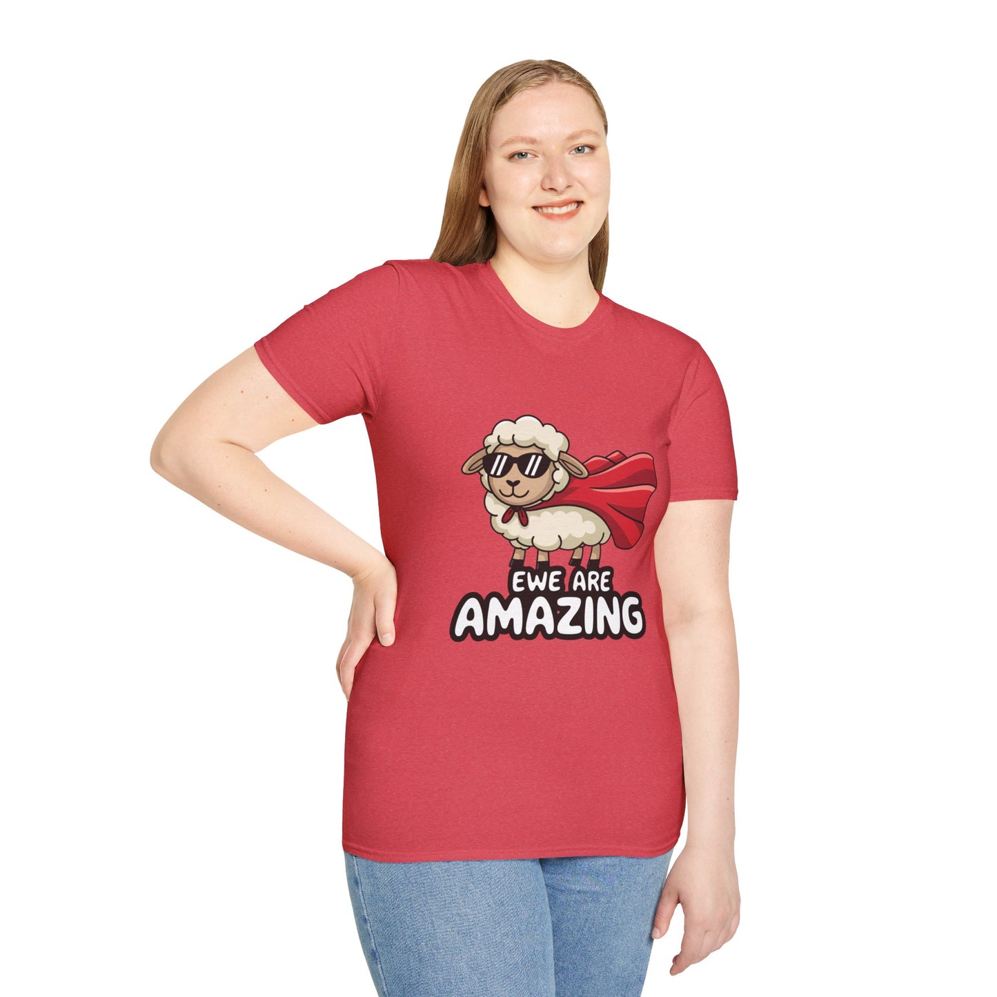 Ewe Are Amazing Funny Sheep Shirt – Cute Animal Pun T-Shirt – Superhero Lamb Graphic Tee for Farmers, Animal Lovers & Gift Giving