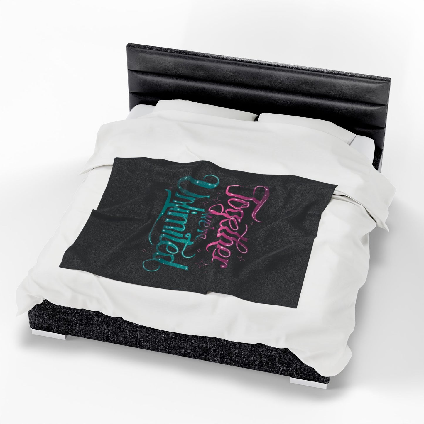 Velveteen Plush Blanket - Musical Quote 'Together We're Unlimited'