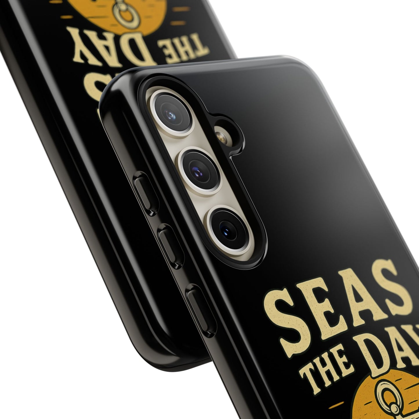 Seas the Day Samsung Case – Nautical Phone Case – Anchor Pun Gift – Ocean Lover Accessory – Motivational Phone Cover – Beach Vibes Case