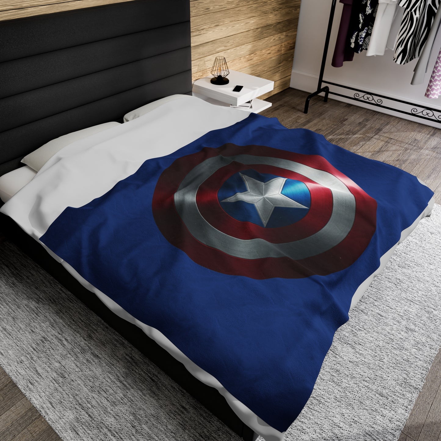 Plush Blanket - Captain America Shield Design