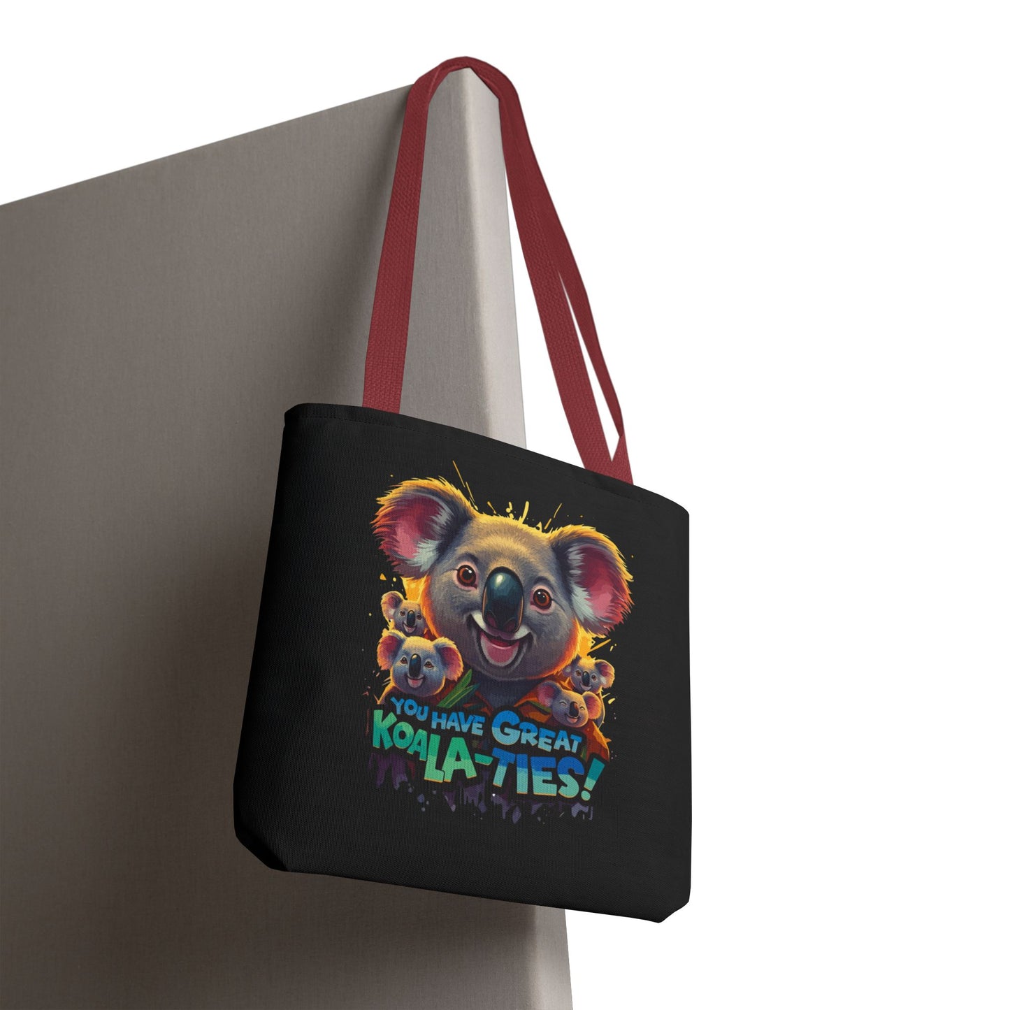 Koala Tote Bag – Funny Animal Pun Bag with Cute Koala Design – Reusable Grocery, Beach, or Everyday Carry Bag – Gift for Koala Lovers