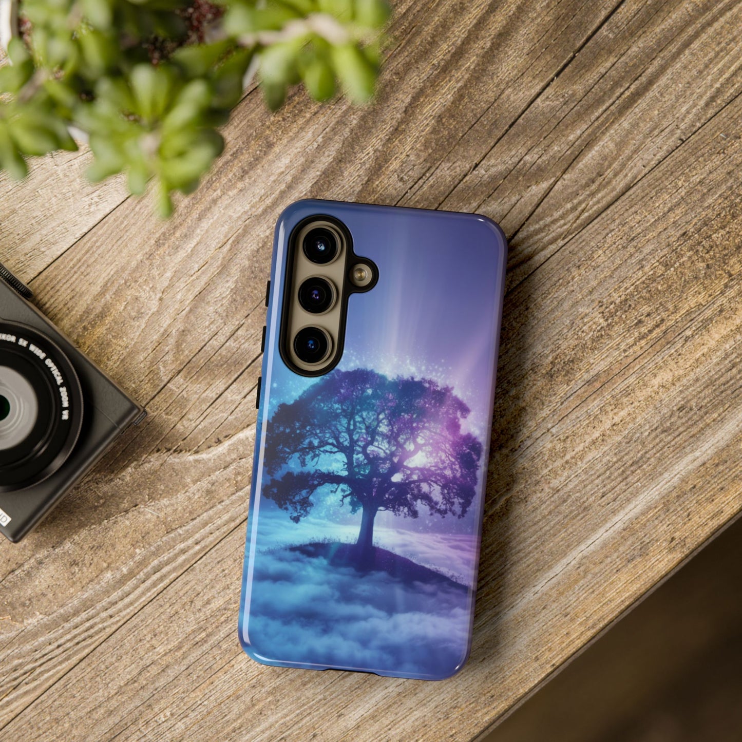 Samsung Phone Case - Dreamy Tree in the Clouds Design