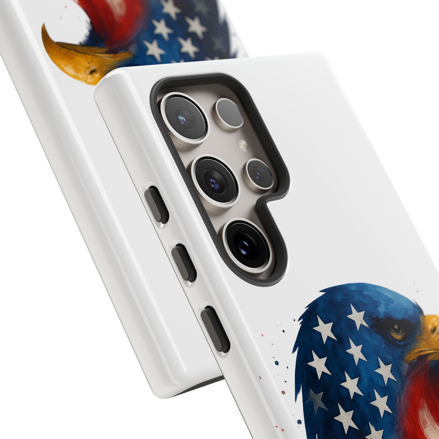 Patriotic Eagle Samsung Case - USA Flag Rugged Tough Cover, Dual-Layer Protection, Veteran and 4th of July Gift Galaxy Series