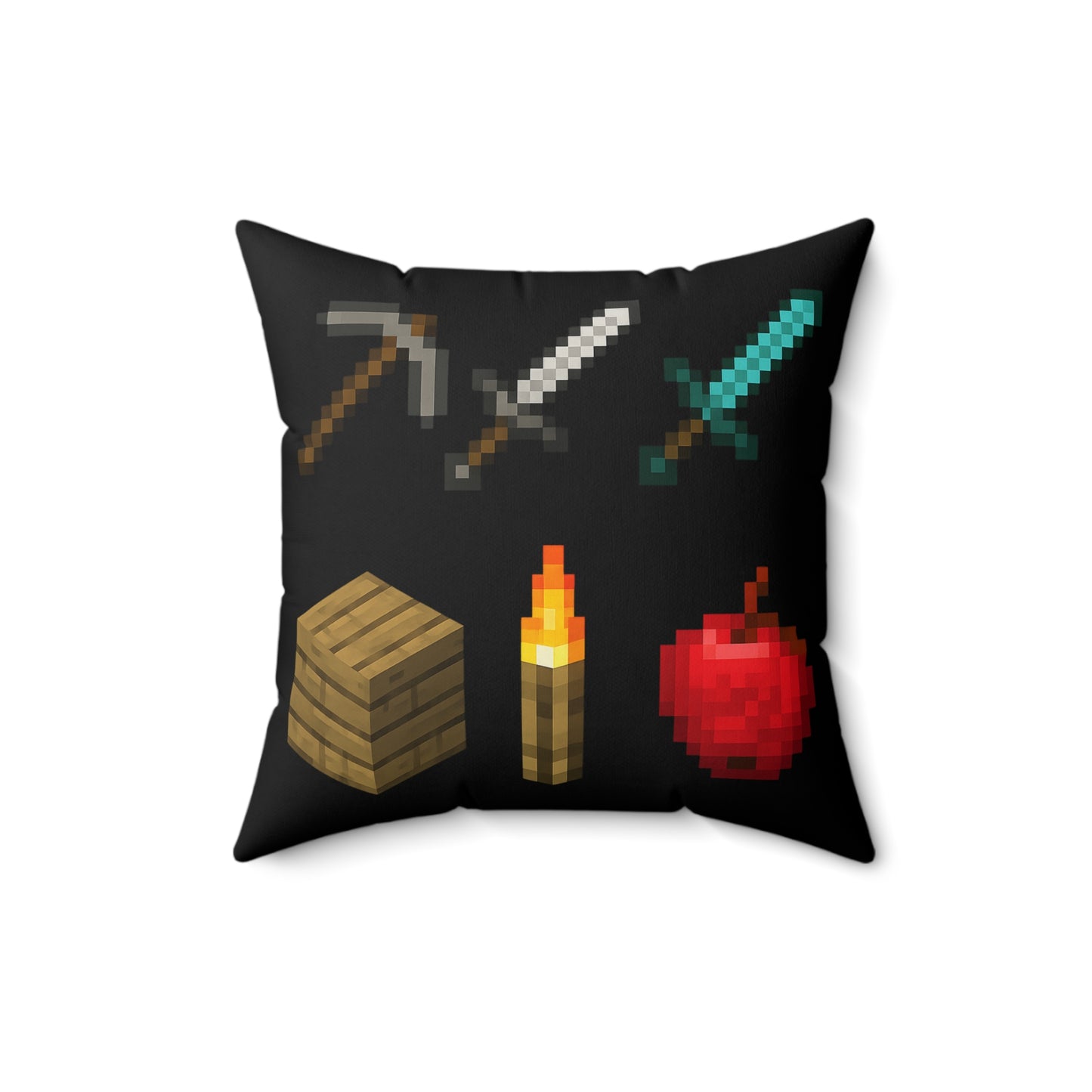 Minecraft Inspired Square Pillow Cozy Gaming Decor Gaming Pillow Modern Decor Geeky Pillow