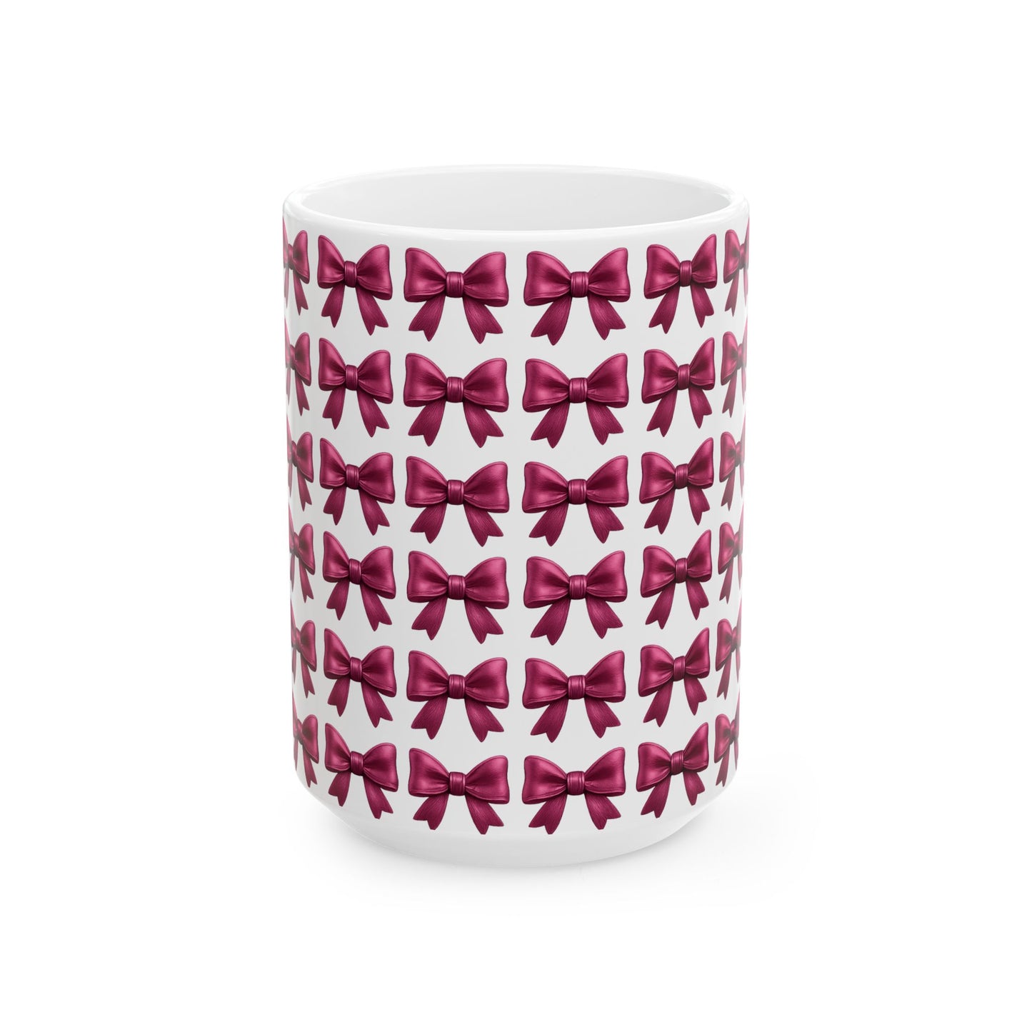 Pink Bow Aesthetic Coffee Mug – Coquette Balletcore Girly Cup, Cute Gift for Friends, Teens, Birthday, Cottagecore & Pink Lovers