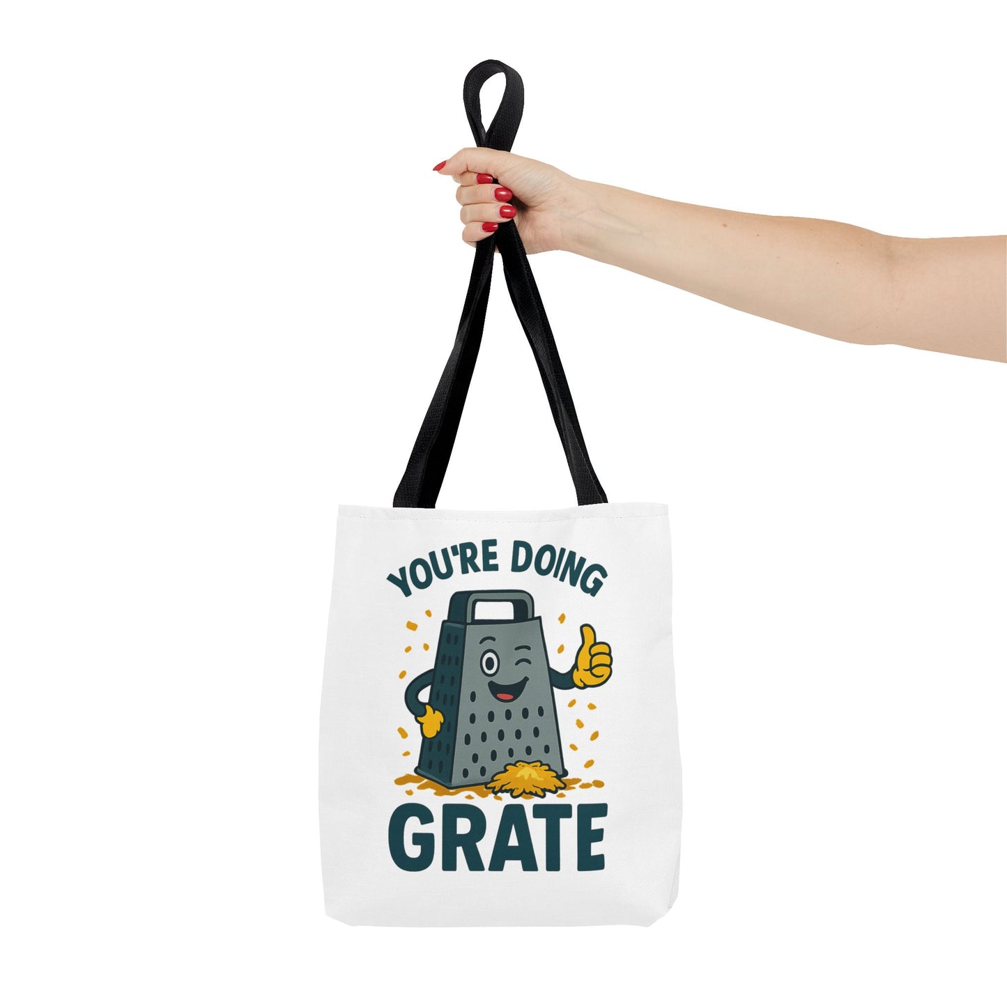 Funny Cheese Pun Tote Bag – “You’re Doing Grate” Grocery Bag | Cute Gift for Coworkers, Teachers, Food Lovers & Everyday Motivation