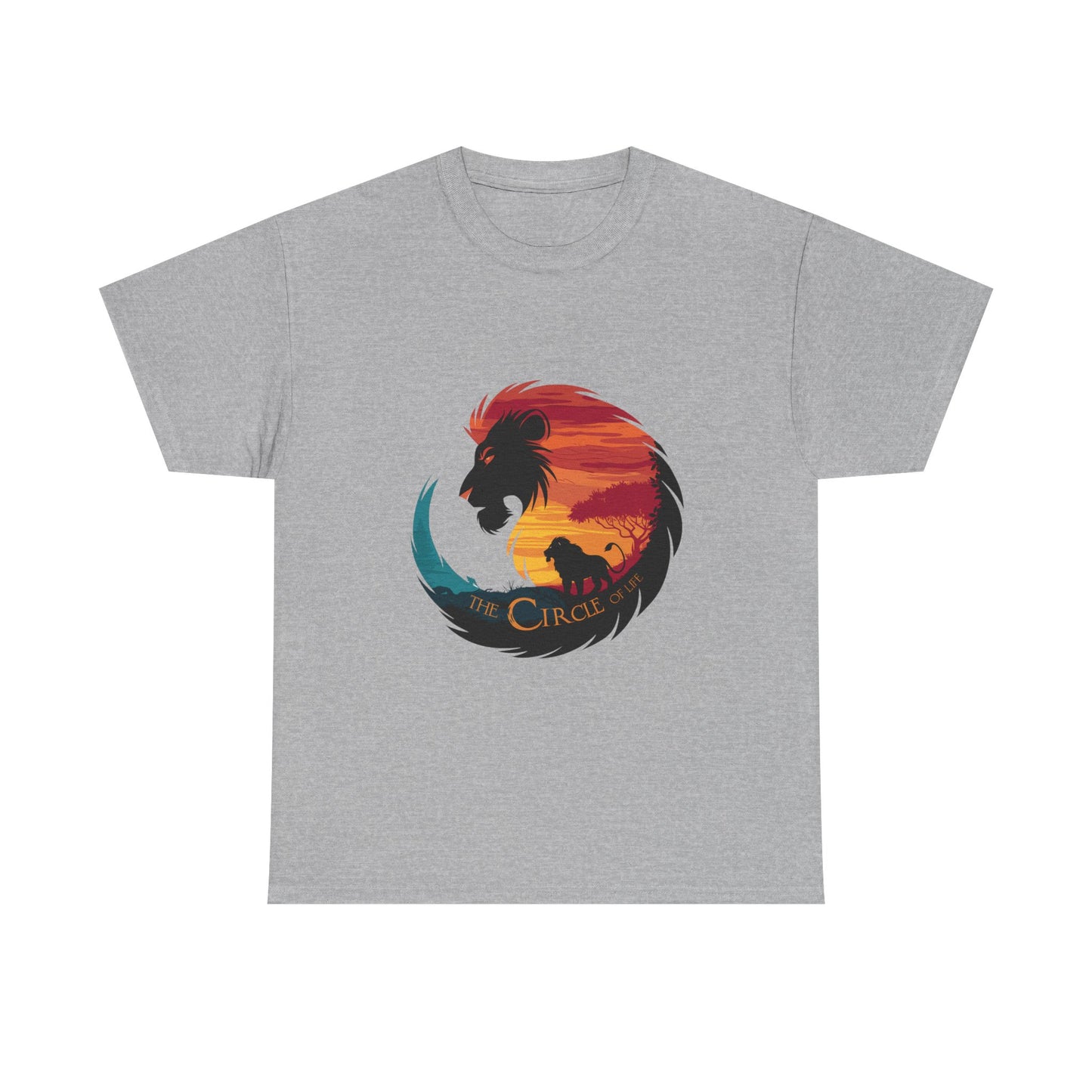 The Circle of Life Lion Shirt – Sunset Safari Wildlife Graphic Tee – Inspirational Nature T-Shirt for Animal Lovers & Adventure Fans