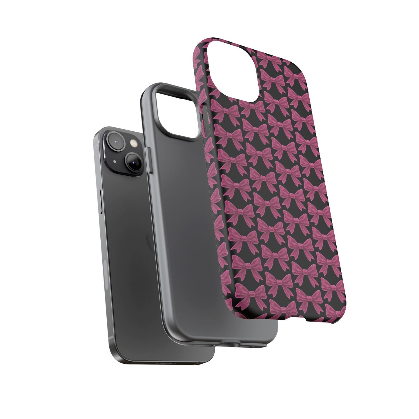 Pink Bow iPhone Case Coquette Aesthetic Phone Cover Glossy Y2K Girly Case Soft Girl Tech Accessory Cute iPhone Gift for Her