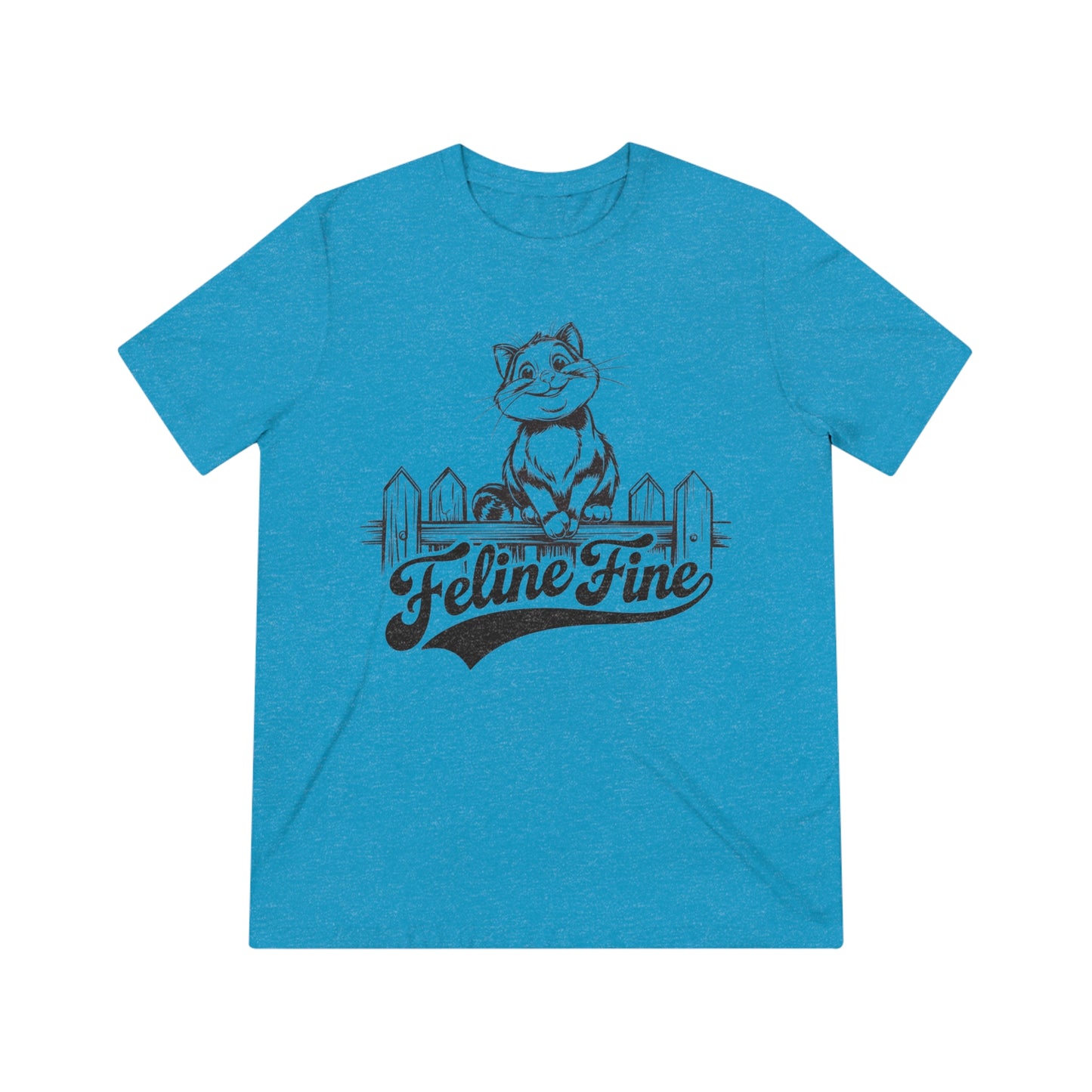 Cat Lover T-Shirt, Feline Fine Tee, Smiling Cat Shirt, Unisex Graphic Tee, Animal Lover Shirt