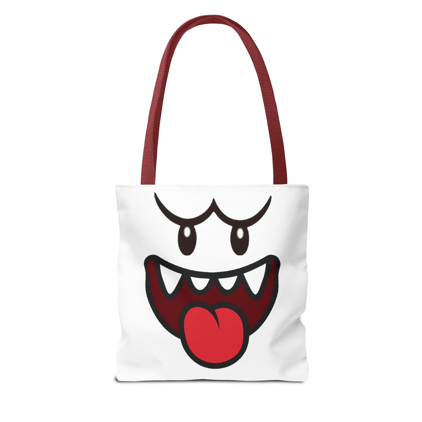 Funny Ghost Face Tote Bag, Spooky Halloween Shopping Bag, Creepy Cute Gamer Tote, Novelty Reusable Canvas Bag, Horror Themed Trick or Treat Bag