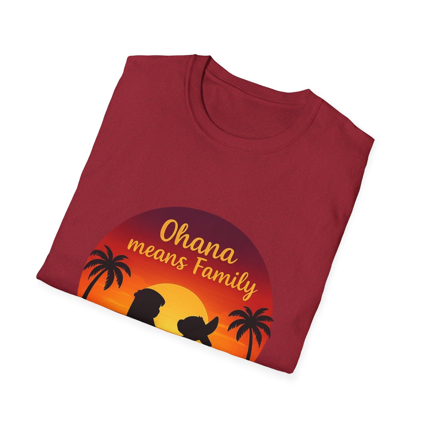 Ohana Means Family Shirt - Cute Sunset Graphic Tee, Hawaiian Family Quote Shirt, Family Inspired T-Shirt, Matching Vacation Outfit