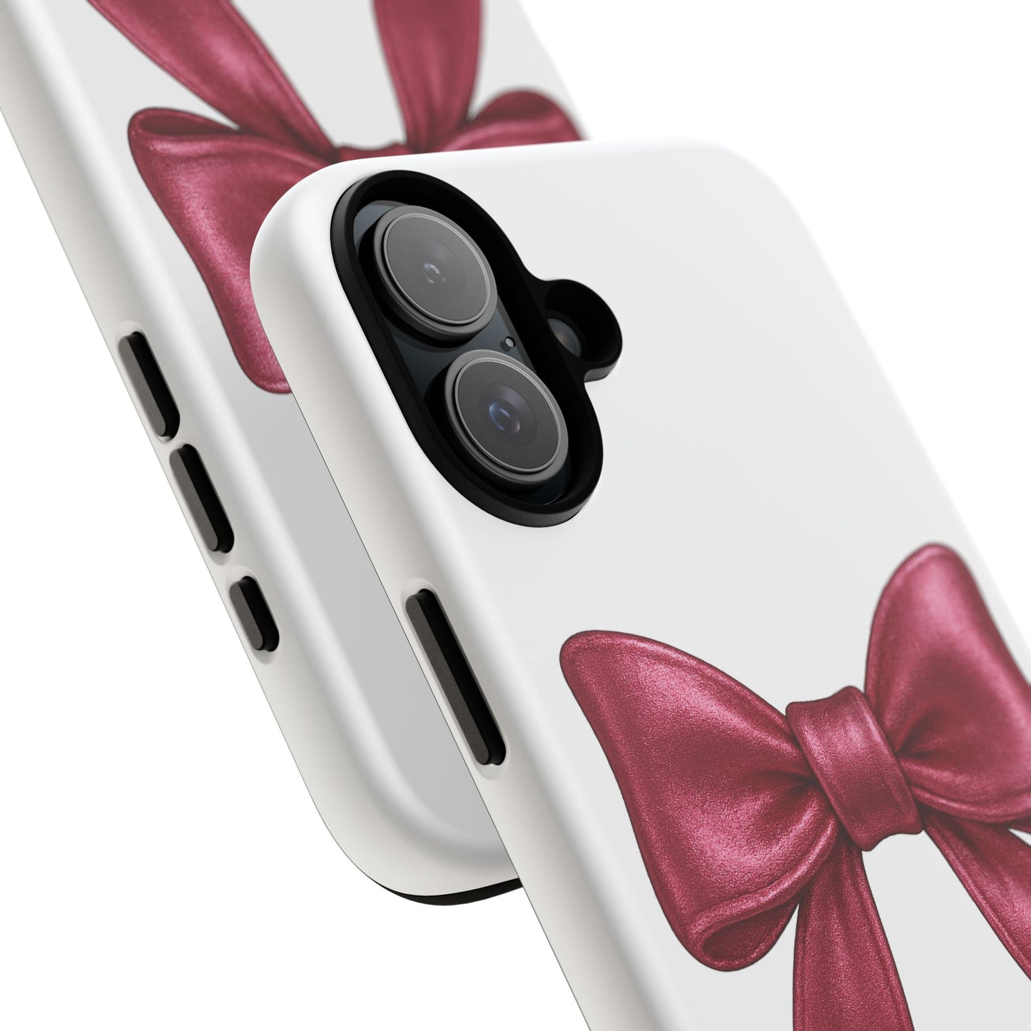Pink Bow iPhone Case – Cute Girly Phone Cover – Glossy Ribbon Coquette Case – Soft Girl Aesthetic Accessory – Gift for Her iPhone
