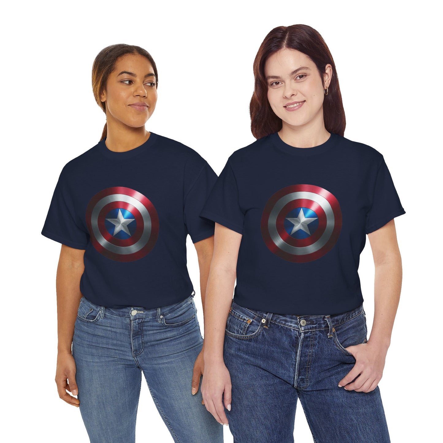 Patriotic Hero Shield Shirt – Star Emblem Graphic Tee – Super Soldier Gift – Comic Inspired Unisex Shirt – Cosplay Convention Top