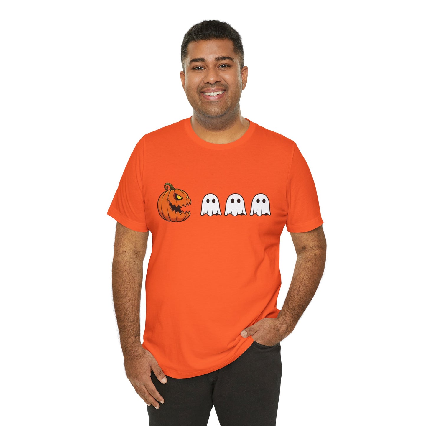 Pumpkin Pac-Man Shirt, Halloween Arcade Tee, Pumpkin Chase Ghosts Tee, Retro Gaming Halloween, Spooky Season Shirt, Vintage Game Pumpkin Top