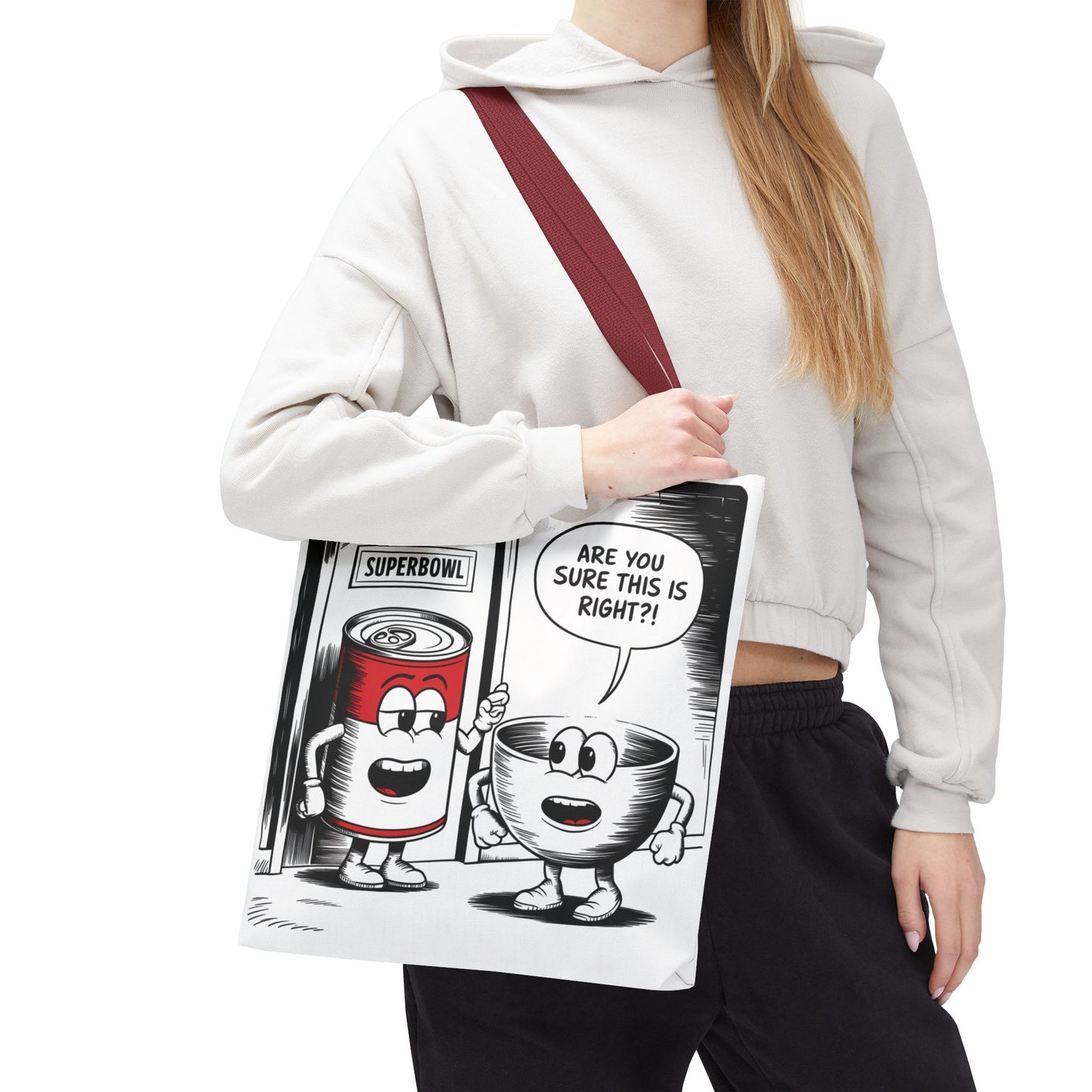 Tote Bag - Comic Superbowl Soup Design