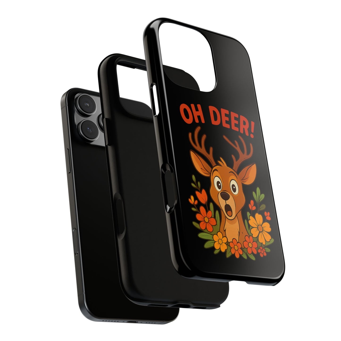iPhone Case - Startled Deer 'Oh Deer' Nature Lover Phone Case Funny iPhone Accessory