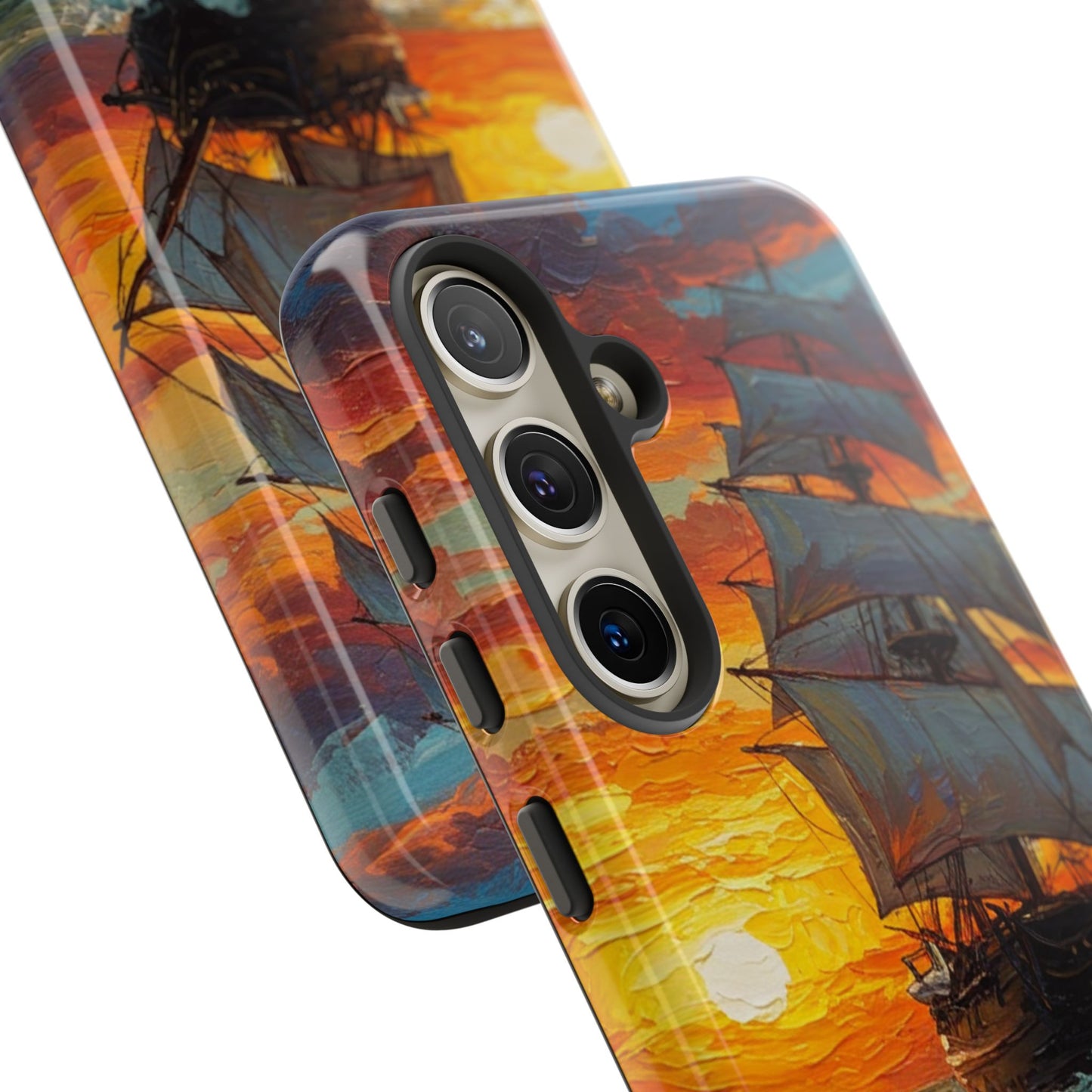 Samsung Galaxy Case - Ship Sailing at Sunset Design